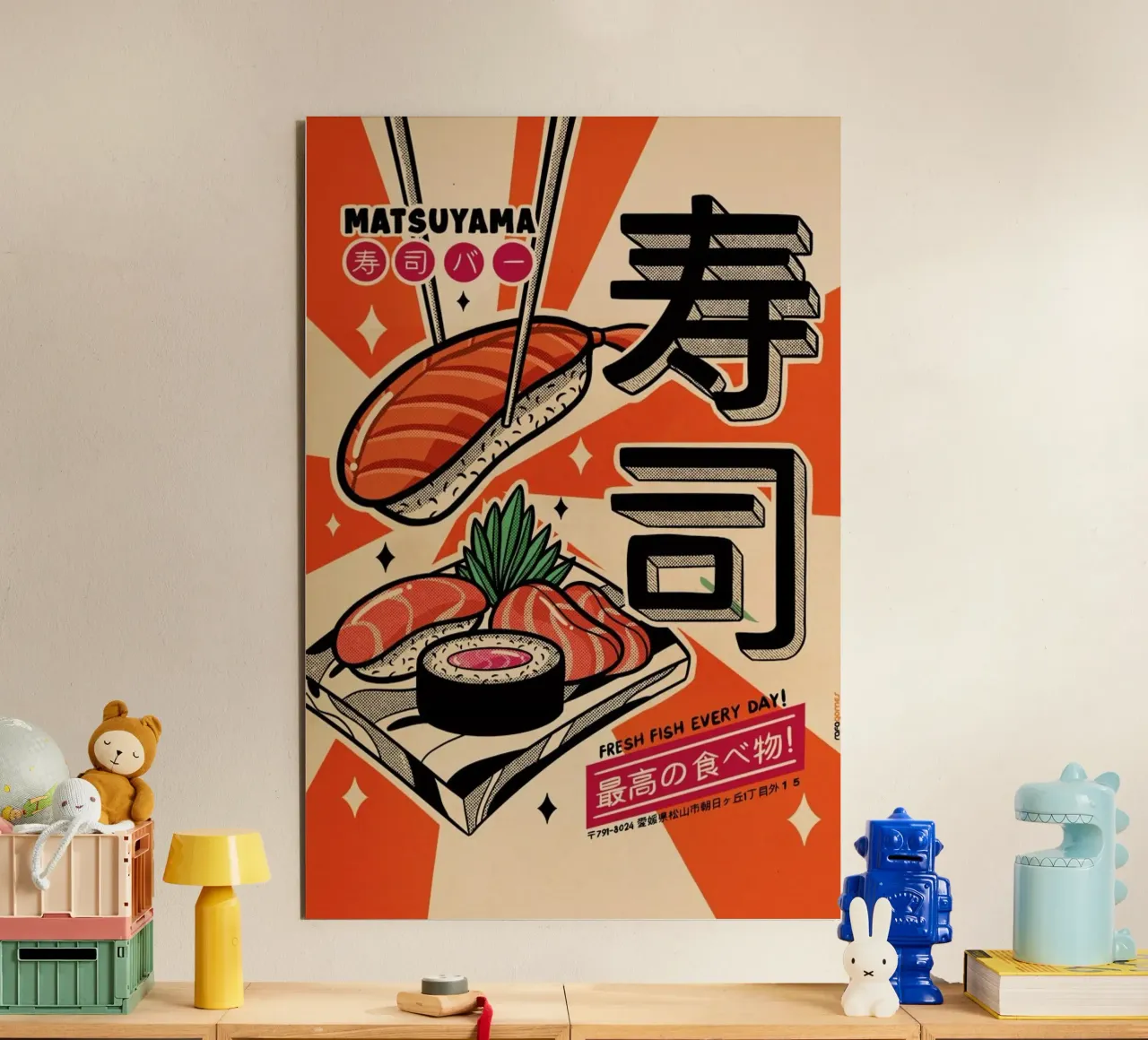 Sushi Every Day alluminio dibond da Rafa Gomes