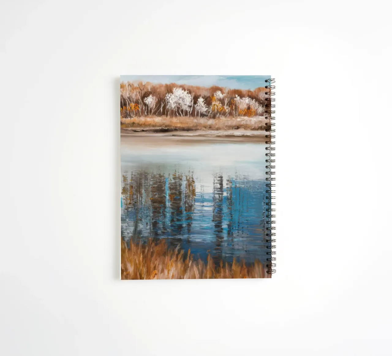 Reflective Lakeside Calm spiral notebook by Verve Pigments