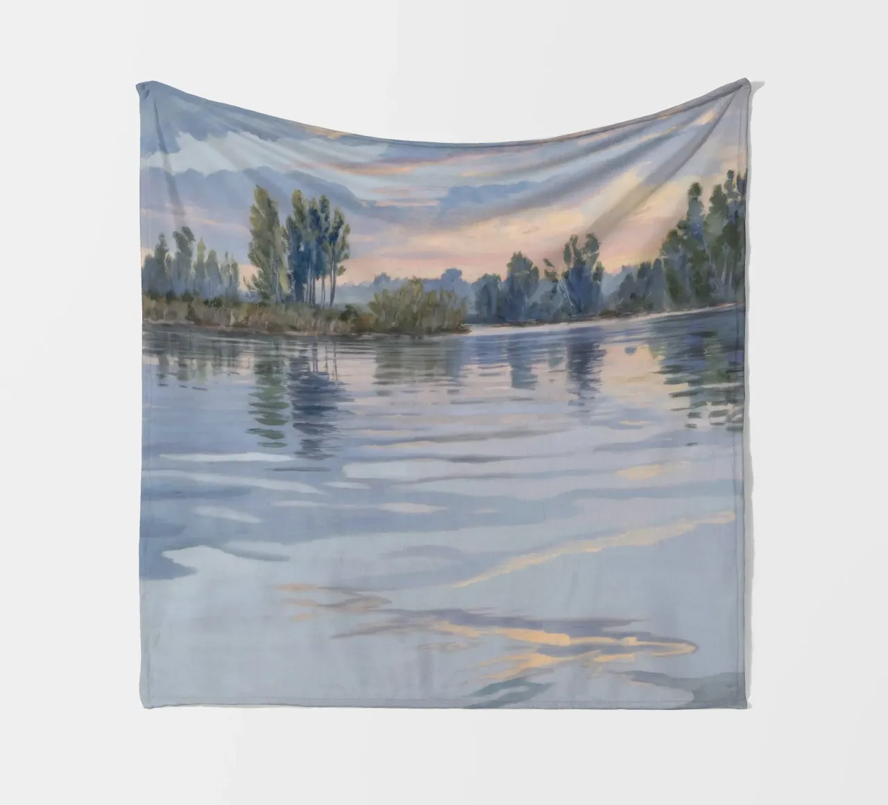 Fiume Crepuscolo Pace coperta in pile da Verve Pigments