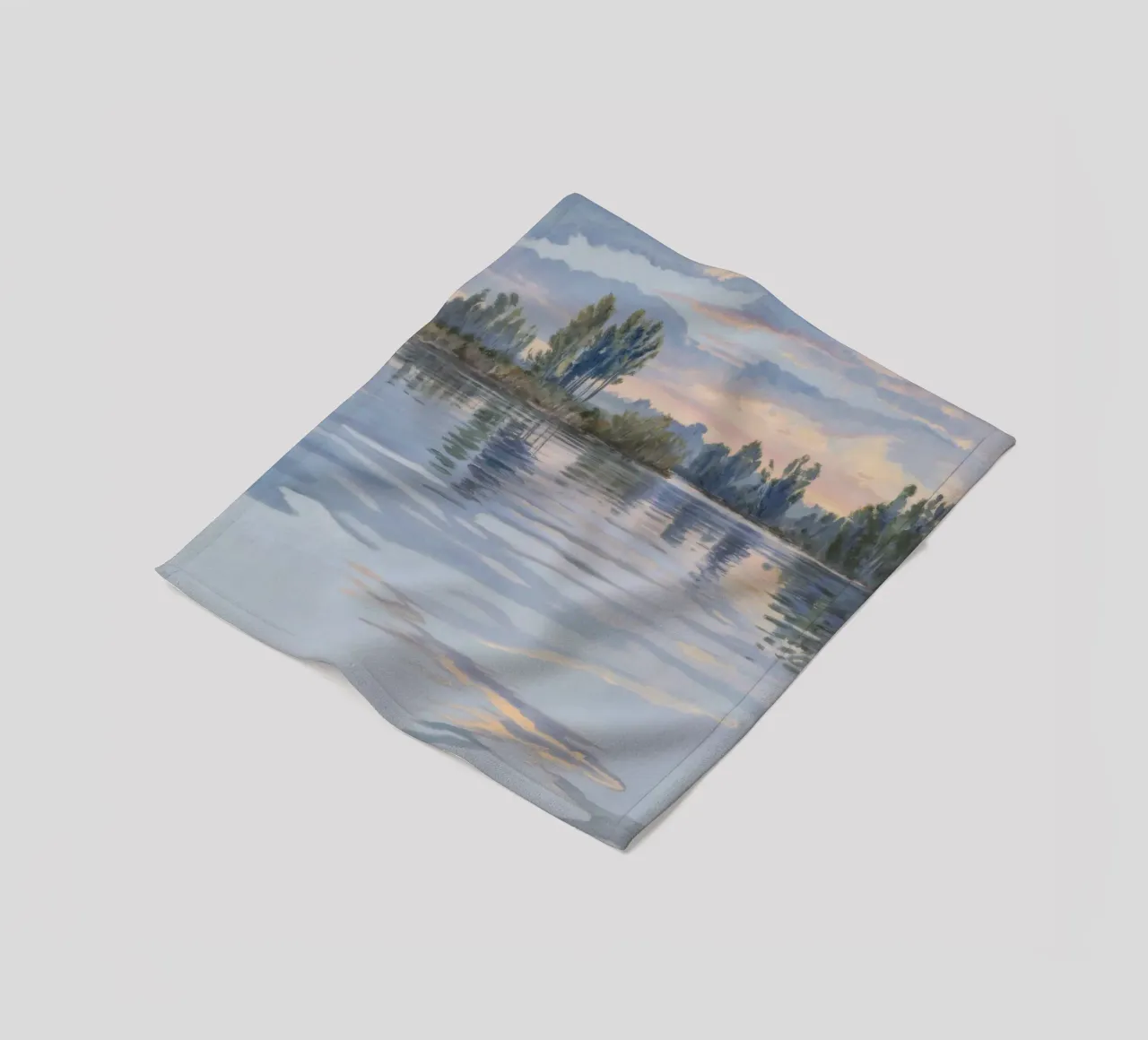 Fiume Crepuscolo Pace coperta in pile da Verve Pigments
