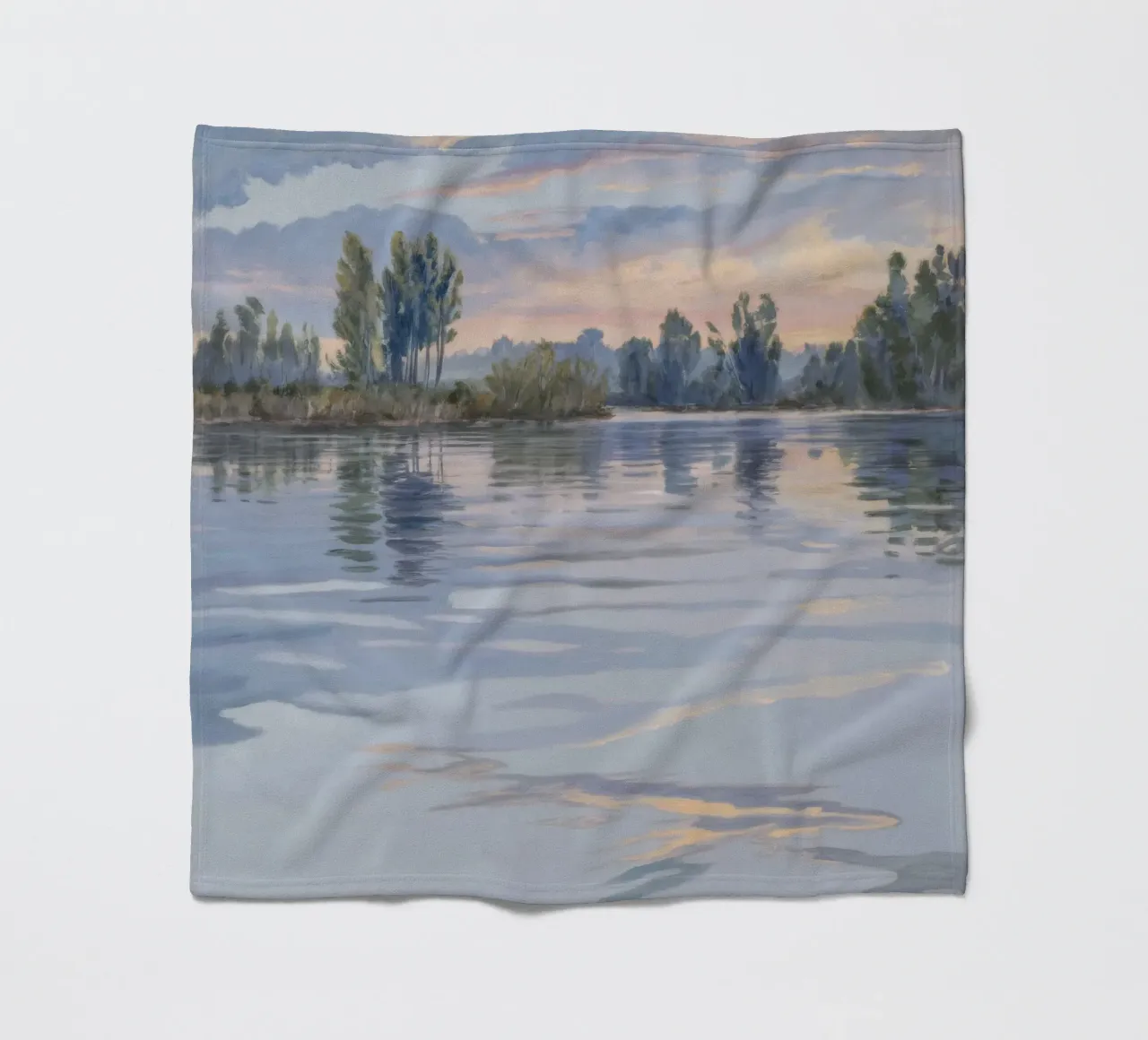 Fiume Crepuscolo Pace coperta in pile da Verve Pigments