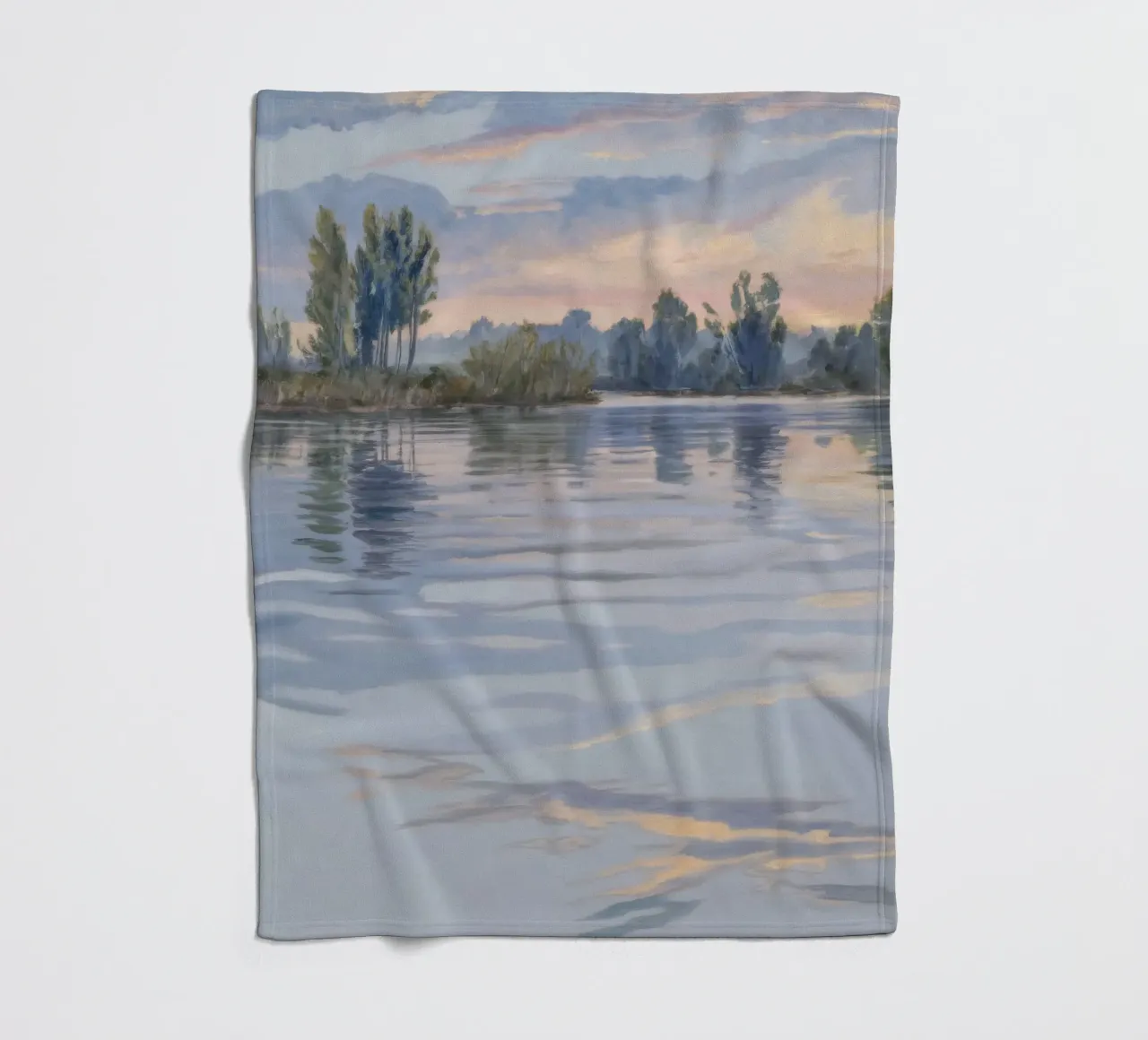 Fiume Crepuscolo Pace coperta in pile da Verve Pigments
