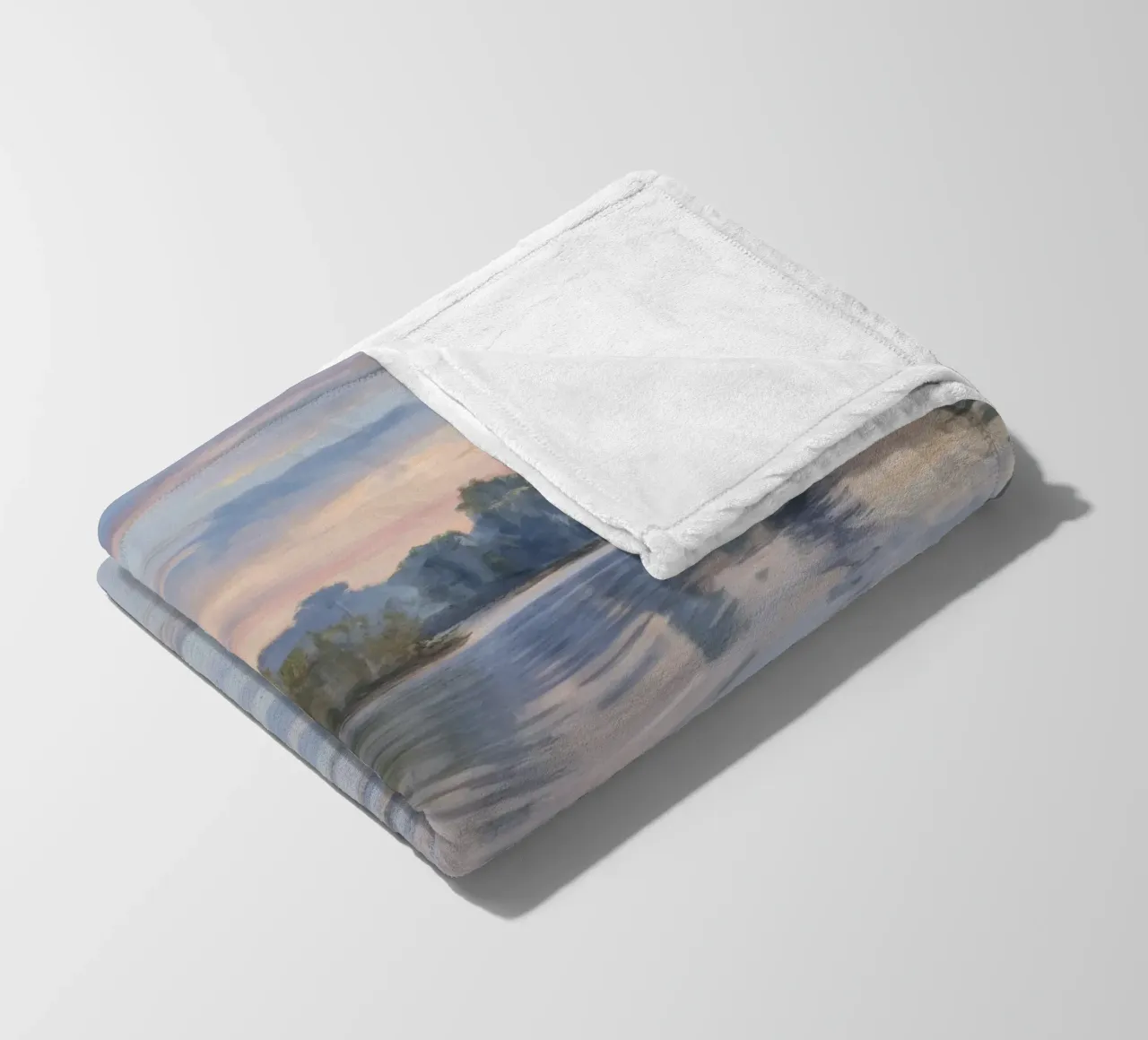 Fiume Crepuscolo Pace coperta in pile da Verve Pigments