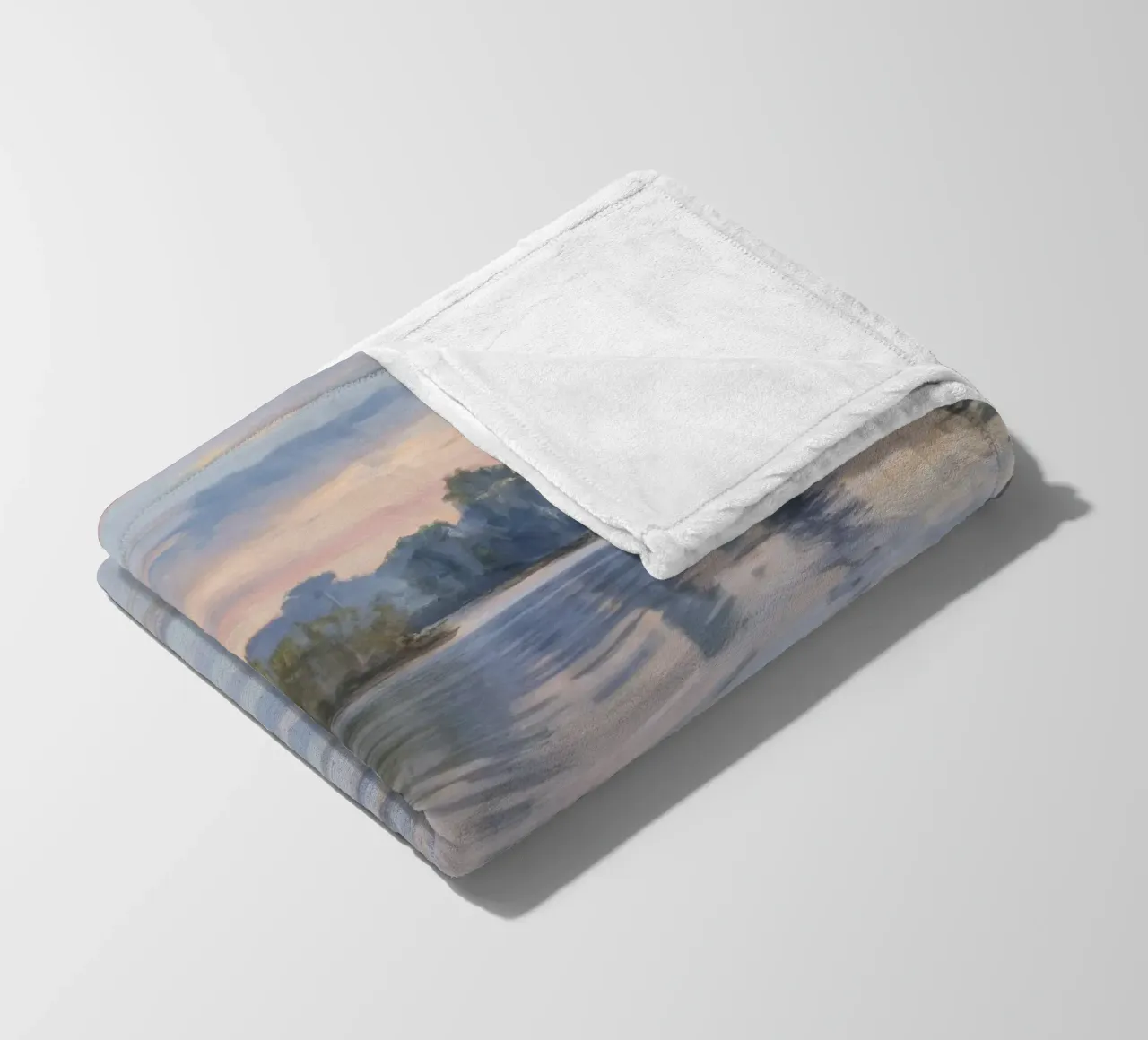 Fiume Crepuscolo Pace coperta in pile da Verve Pigments