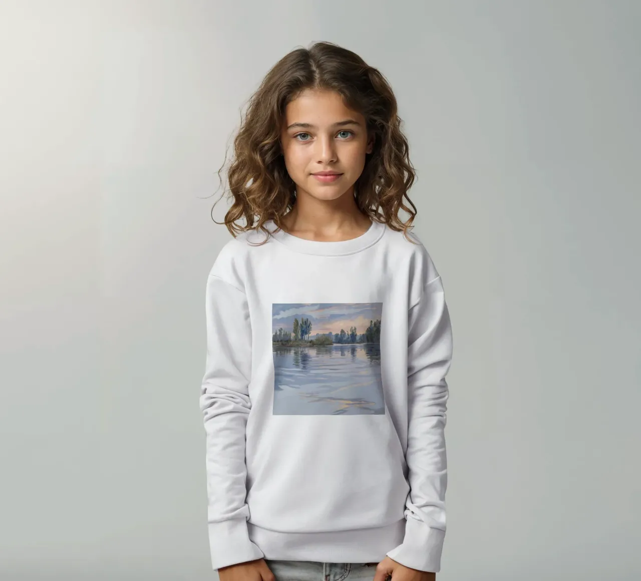 Fiume Crepuscolo Pace felpa bambino da Verve Pigments