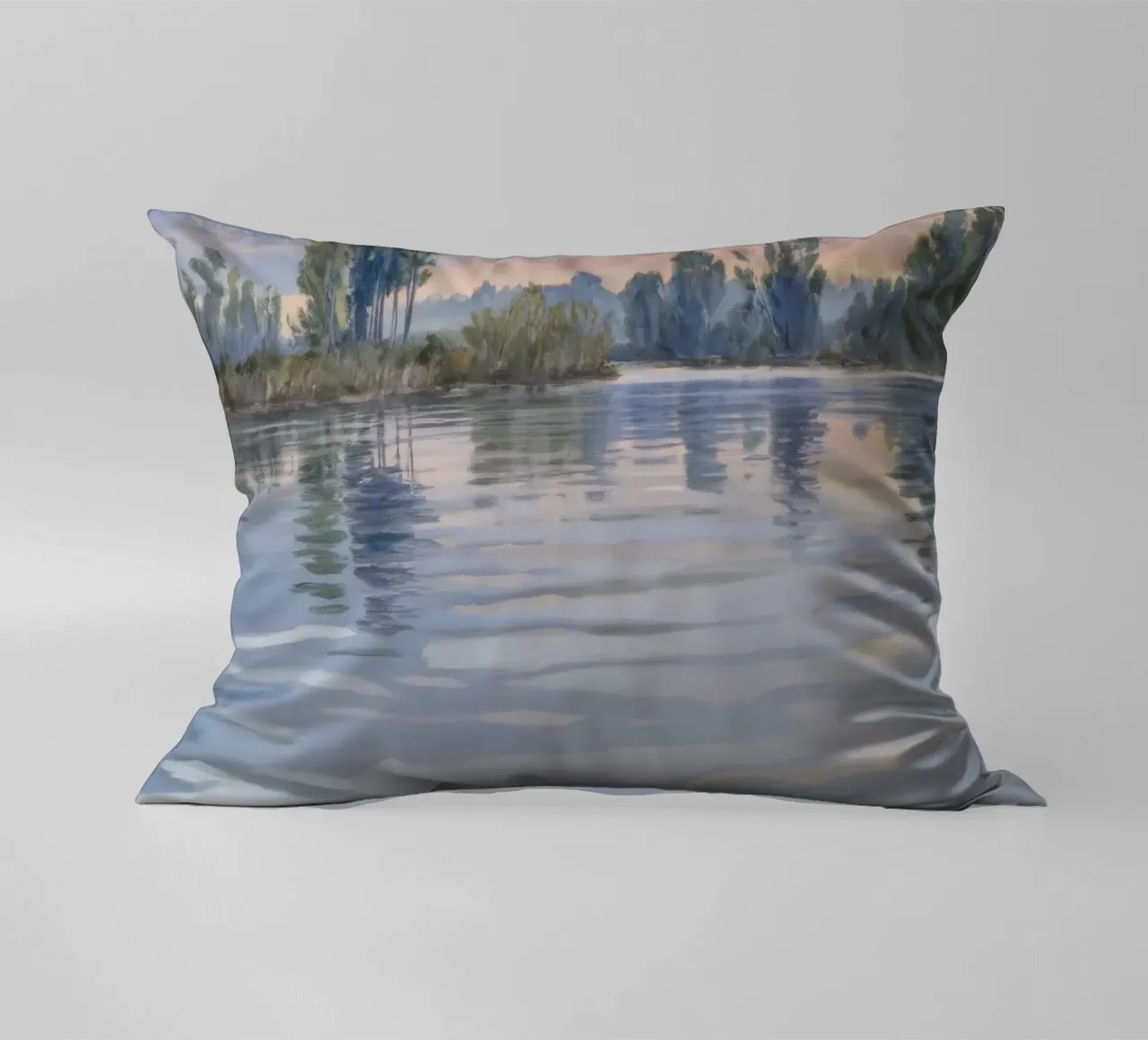 Fiume Crepuscolo Pace cuscino da Verve Pigments