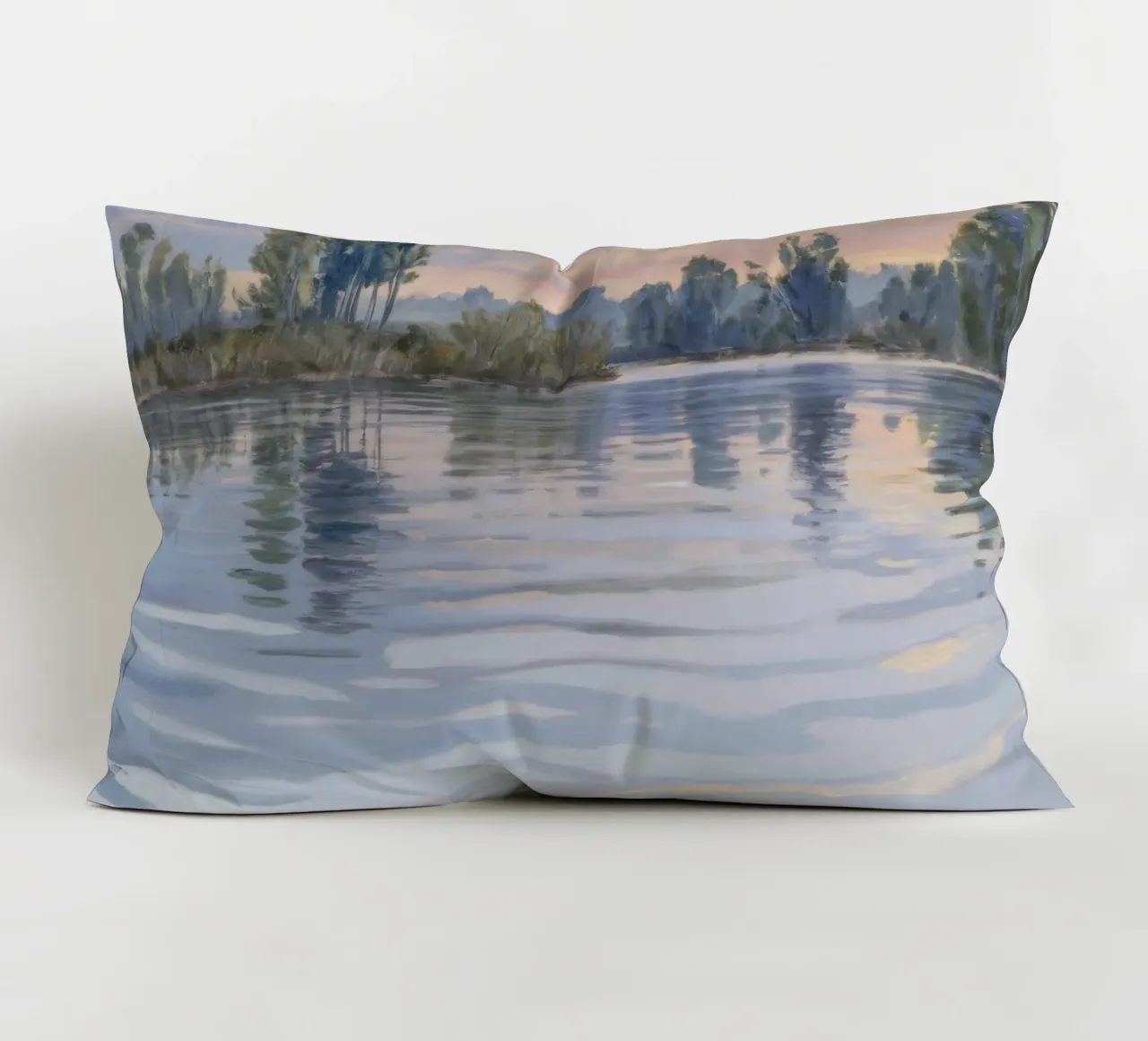 Fiume Crepuscolo Pace cuscino da Verve Pigments
