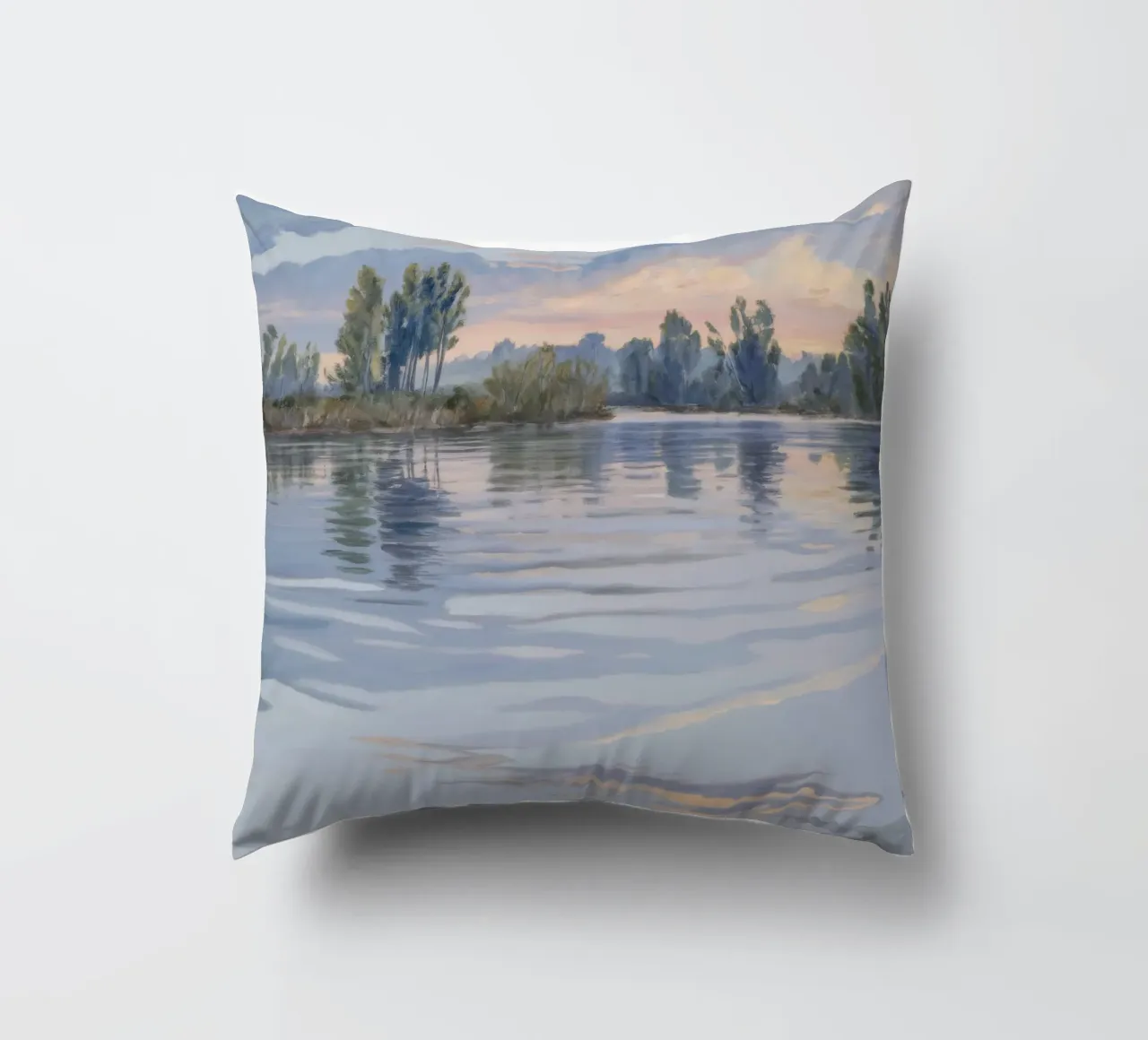 Fiume Crepuscolo Pace cuscino da Verve Pigments