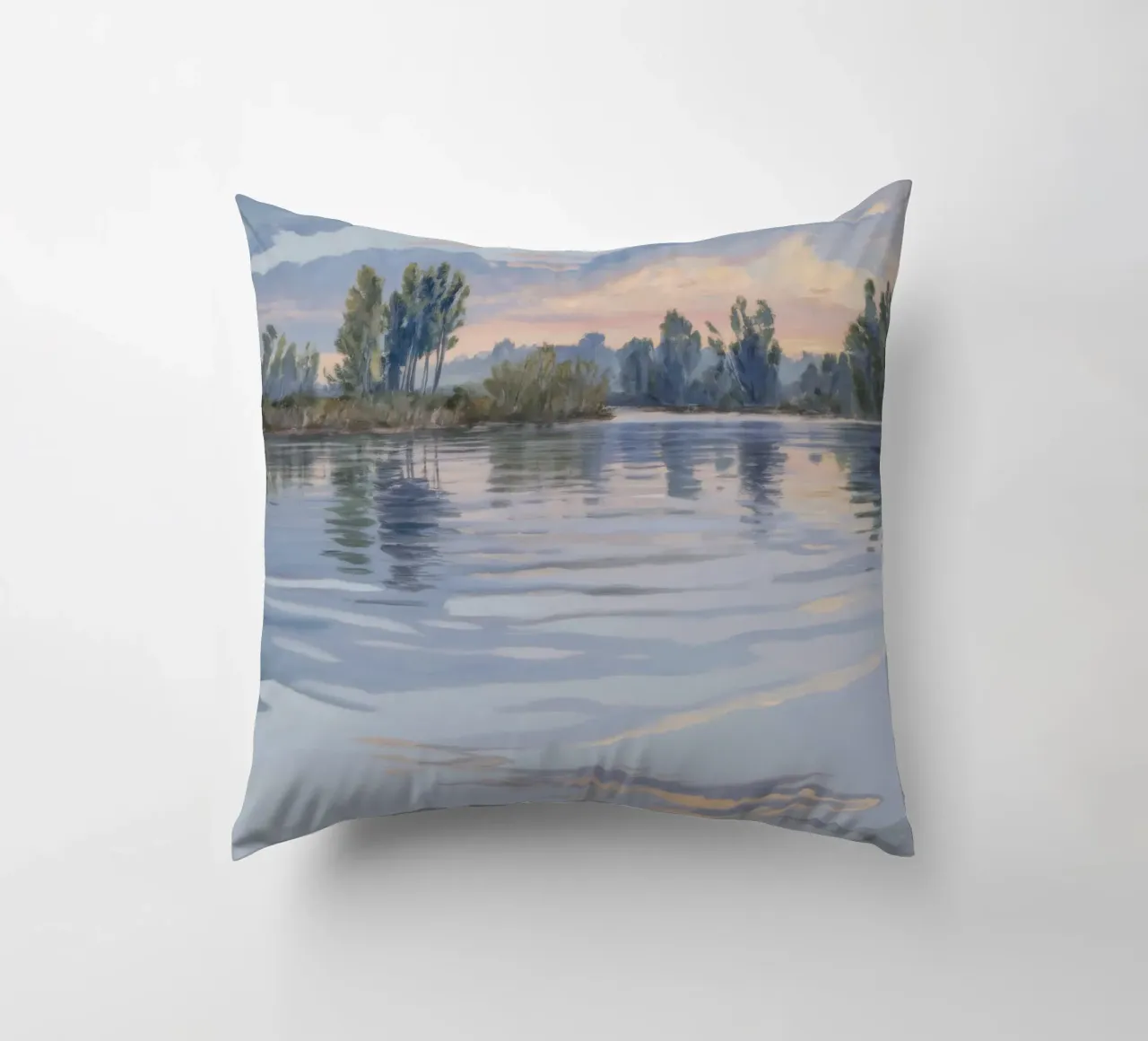 Fiume Crepuscolo Pace cuscino da Verve Pigments