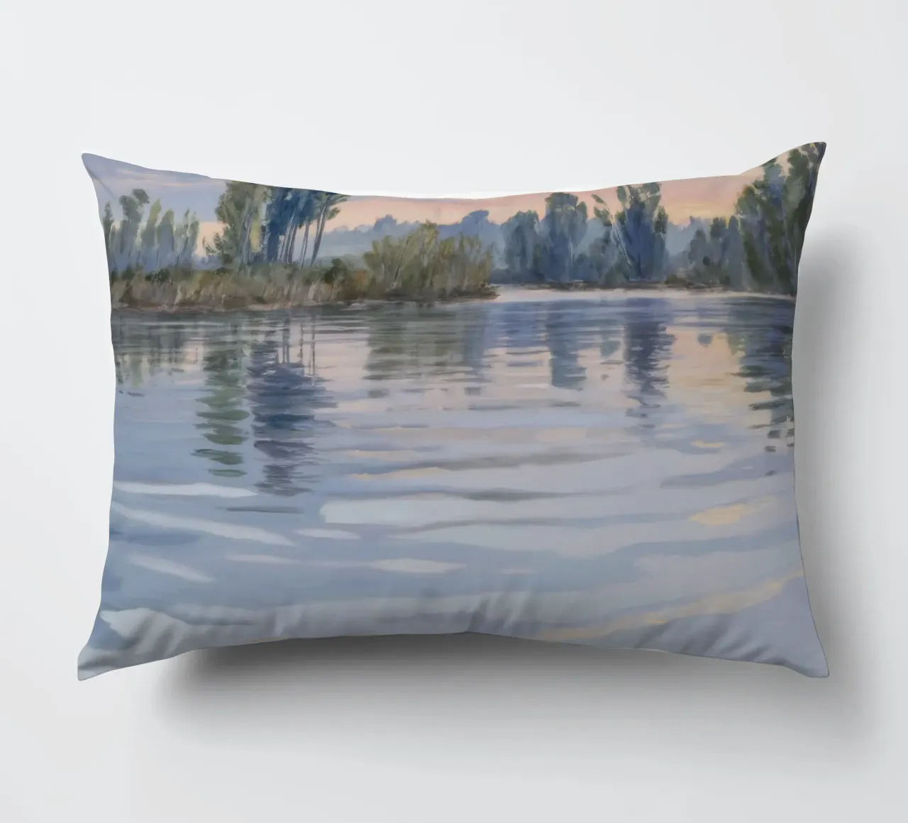 Fiume Crepuscolo Pace cuscino da Verve Pigments