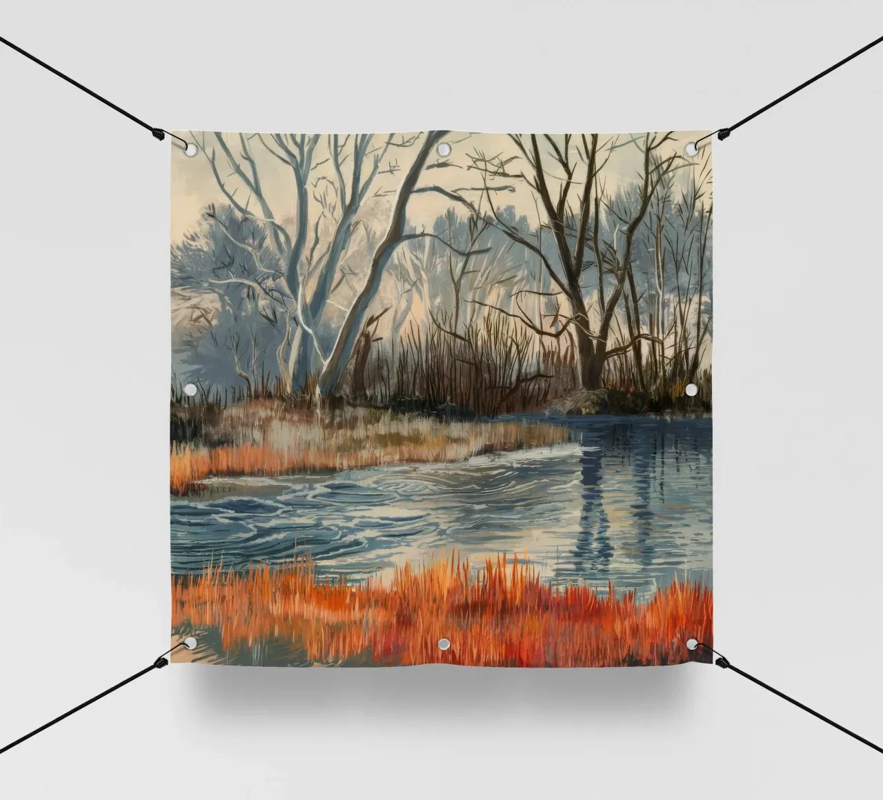 La quiete invernale delle paludi telo in pvc da Verve Pigments
