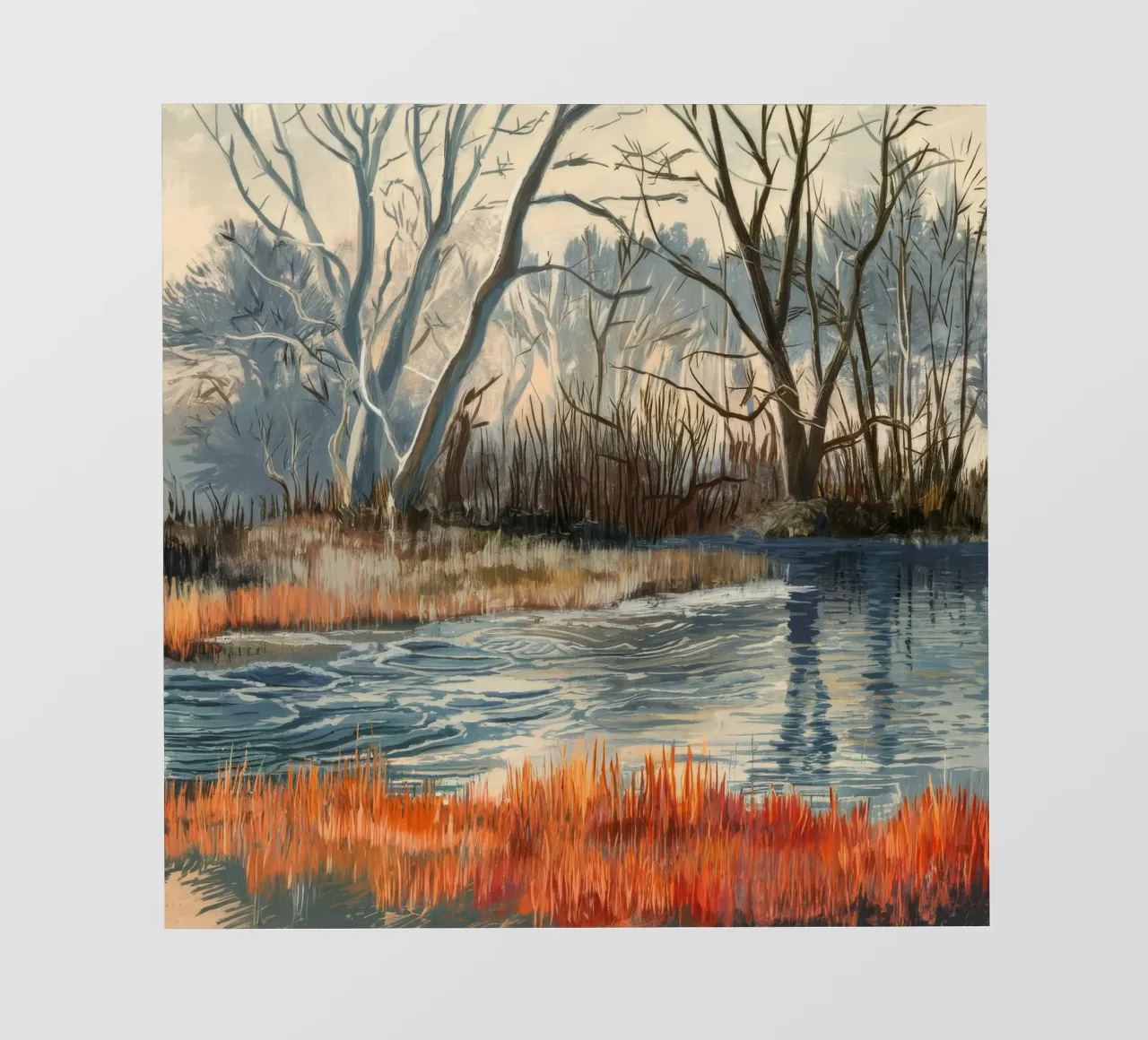 La quiete invernale delle paludi telo in pvc da Verve Pigments