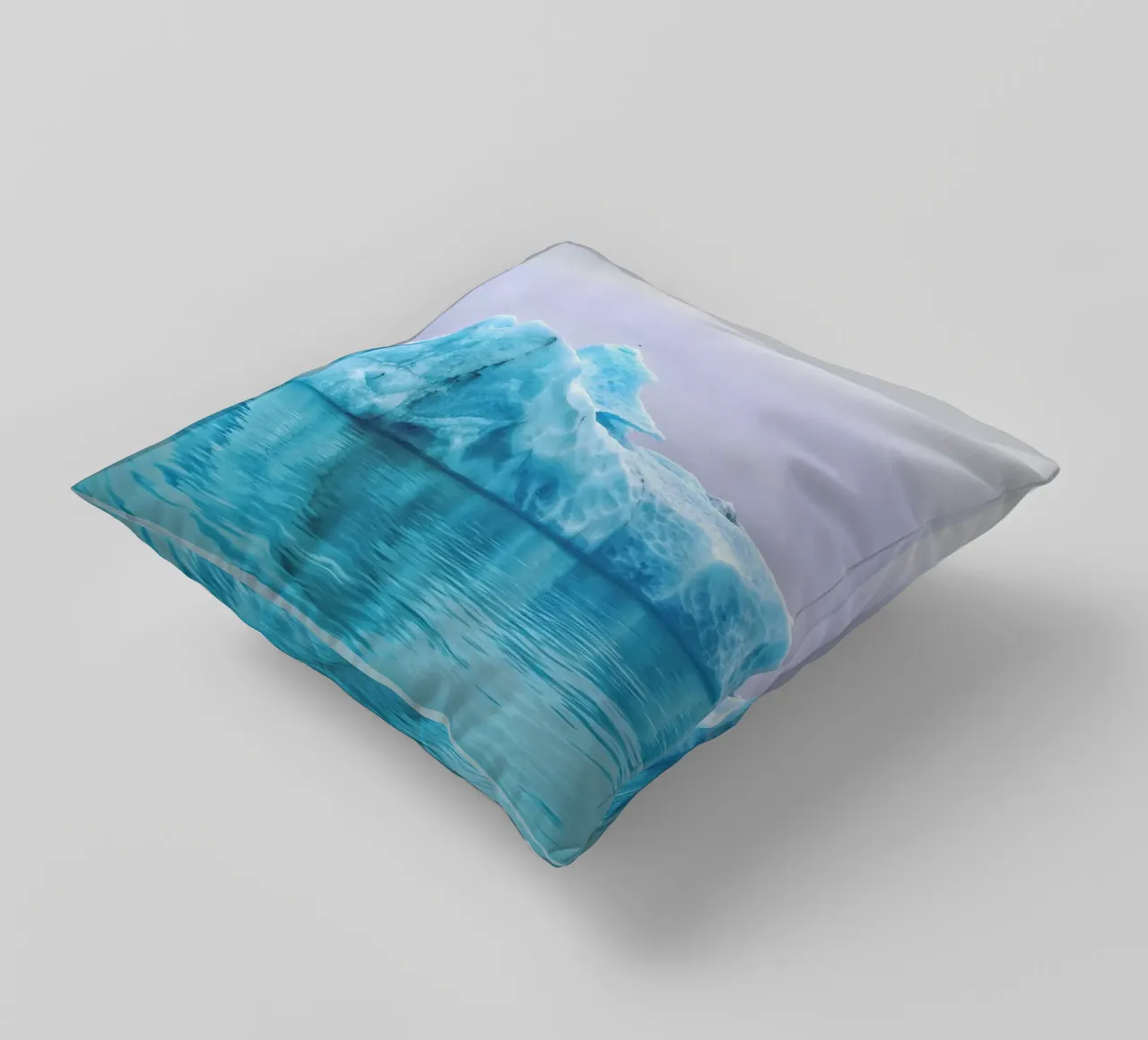 Iceland #04: Jökulsárlón's Sapphire Giant decorative cushion by zenitt