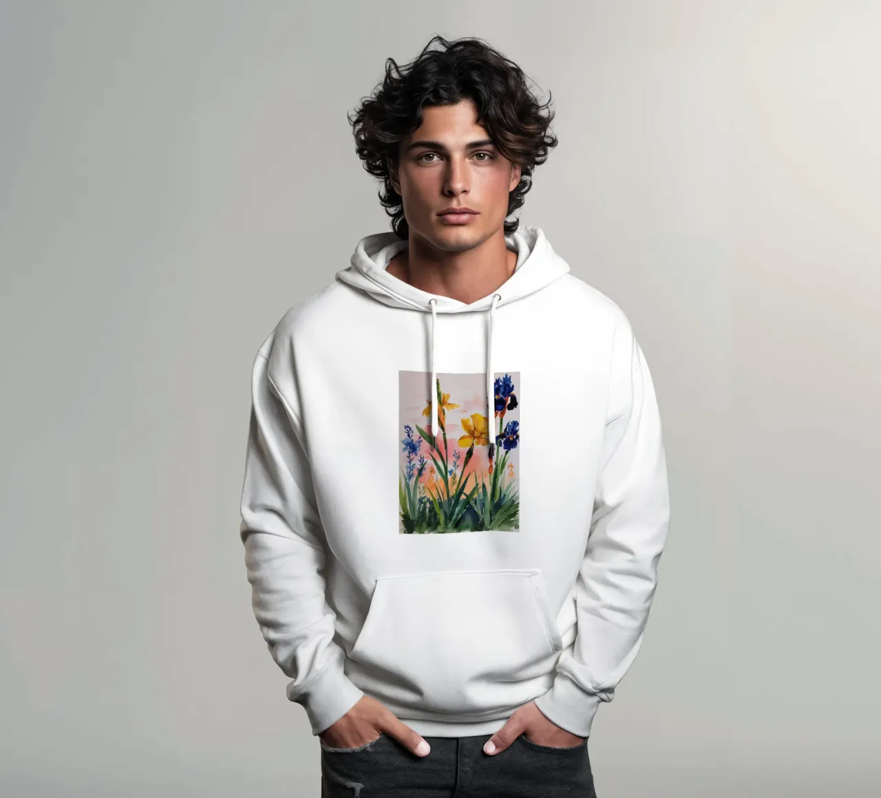 Sinfonia floreale radiosa felpa con cappuccio da Verve Pigments