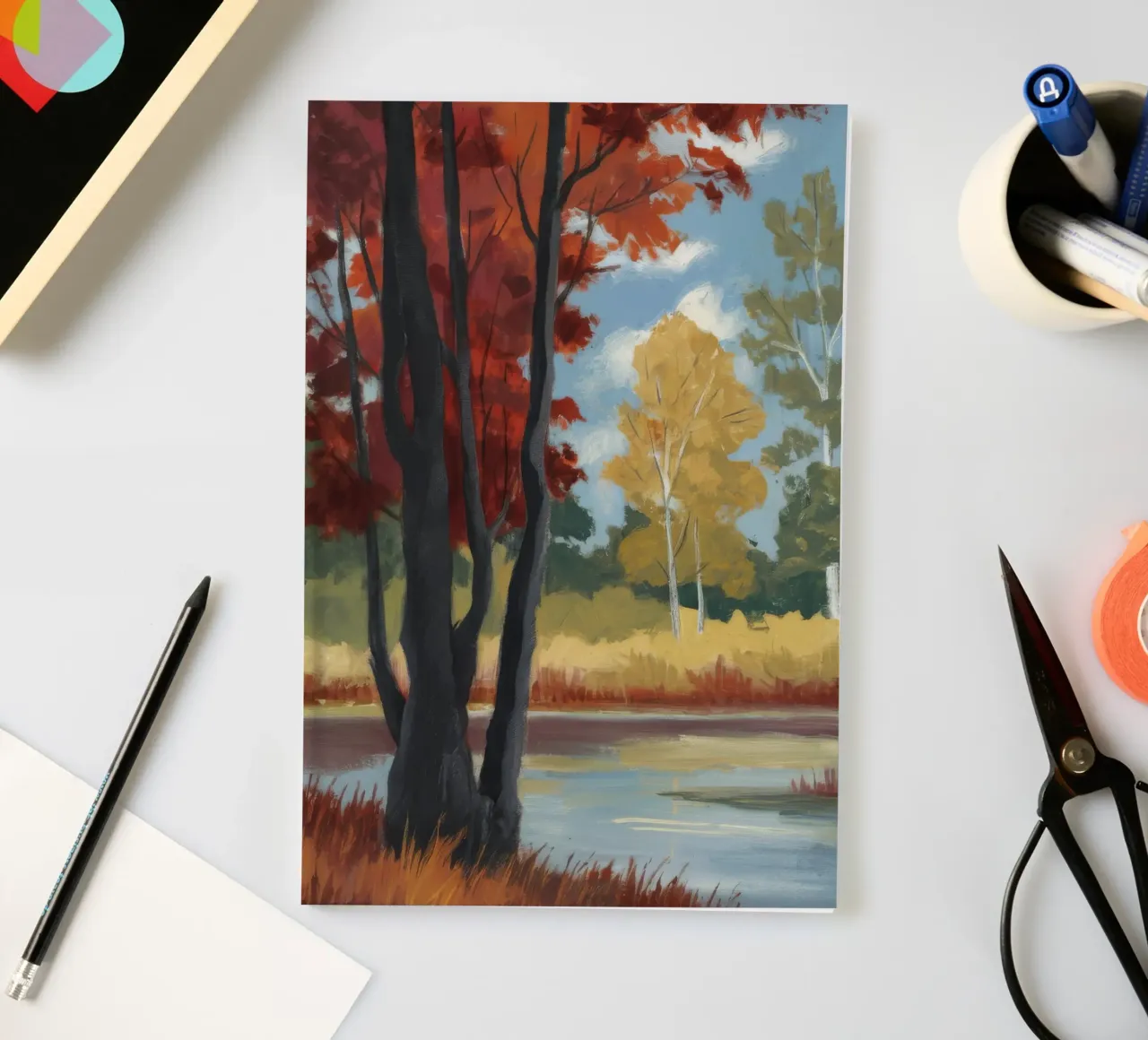 Autumnal Forest Tranquility notebook by Verve Pigments