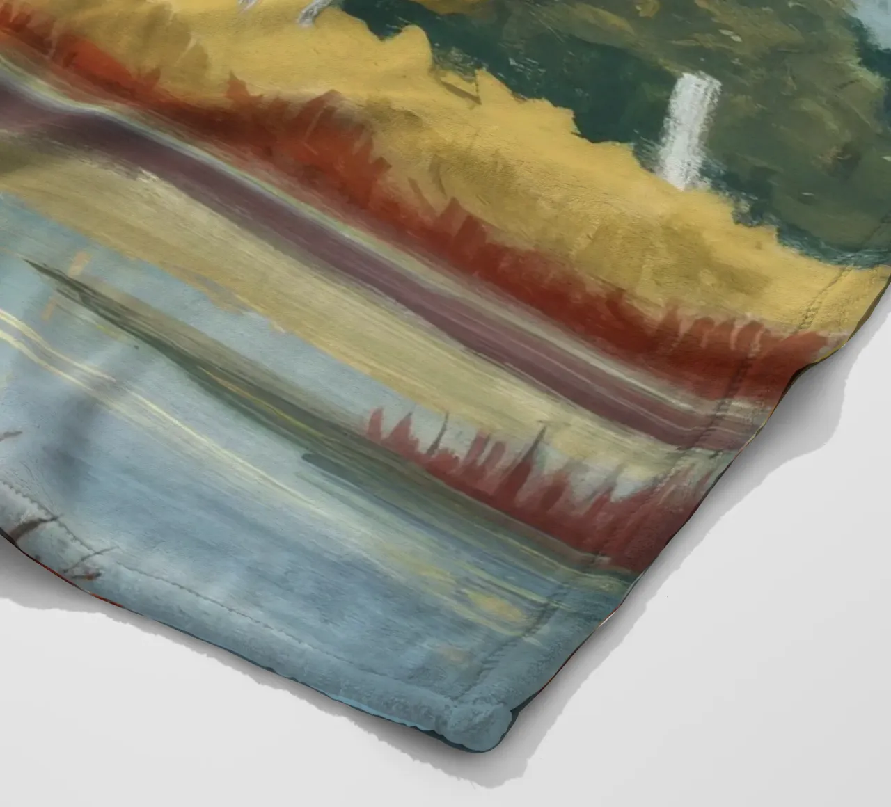 Autumnal Forest Tranquility fleece blanket by Verve Pigments