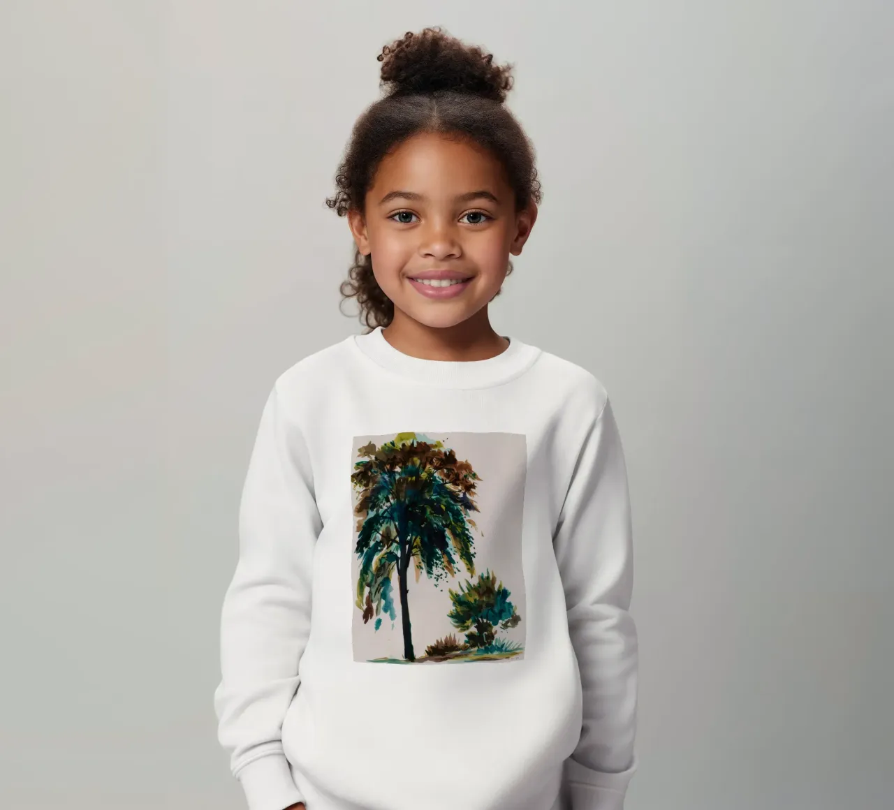 Grüner Baum Harmonie Kinder Sweatshirt von Verve Pigments