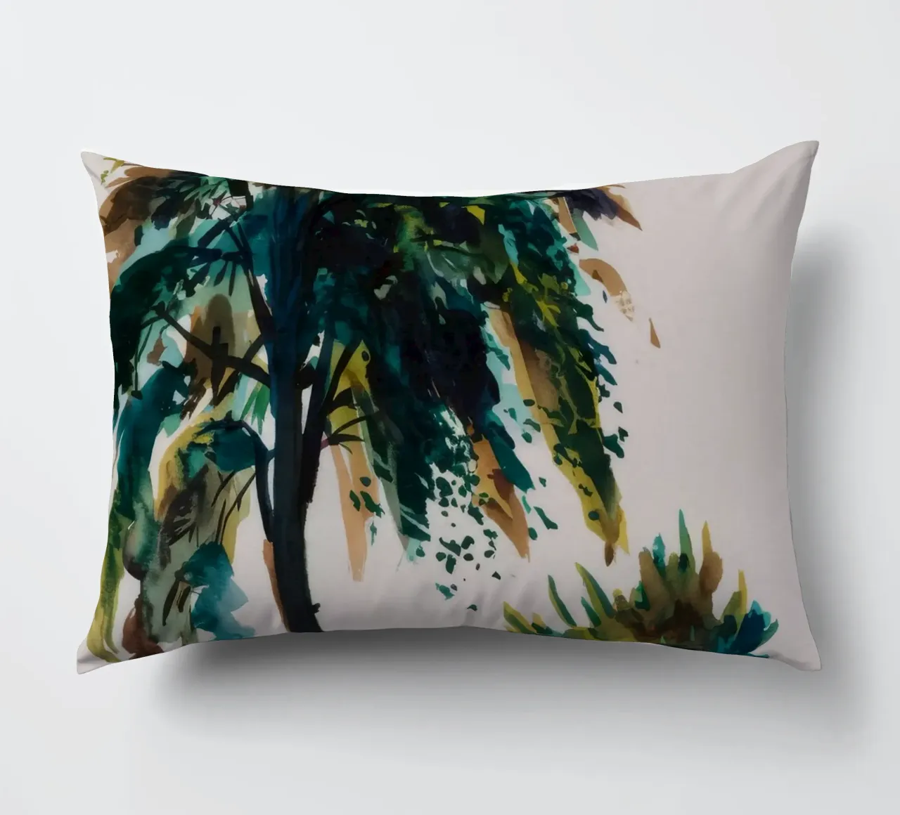 Verdant Tree Harmony decorative cushion by Verve Pigments