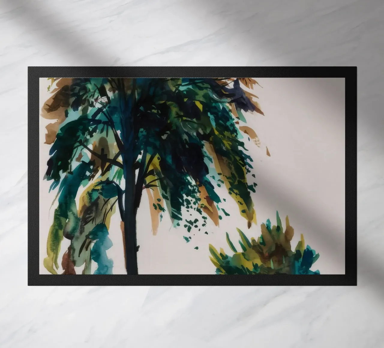 Verdant Tree Harmony doormat by Verve Pigments
