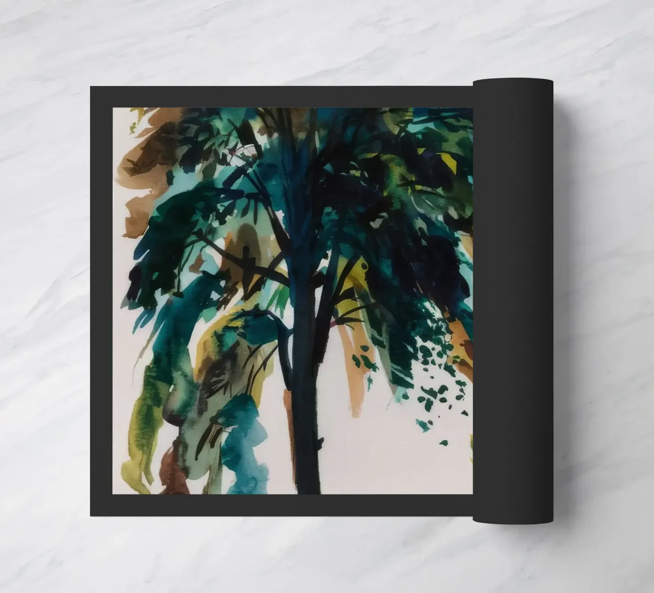 Verdant Tree Harmony doormat by Verve Pigments