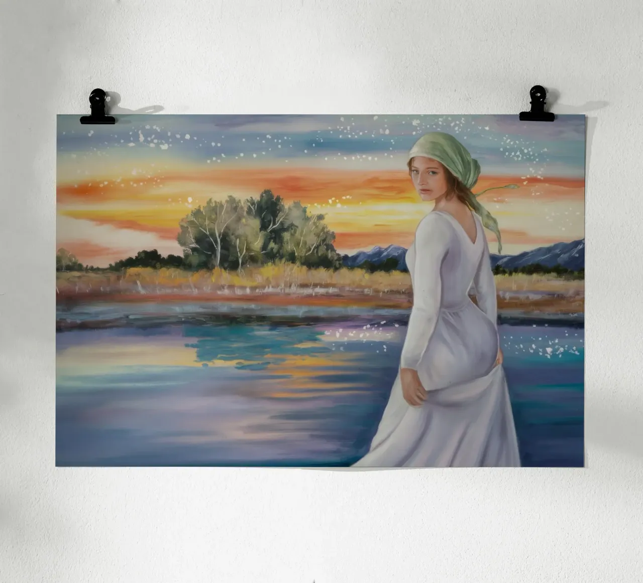 Passeggiata al tramonto Reverie poster da Verve Pigments