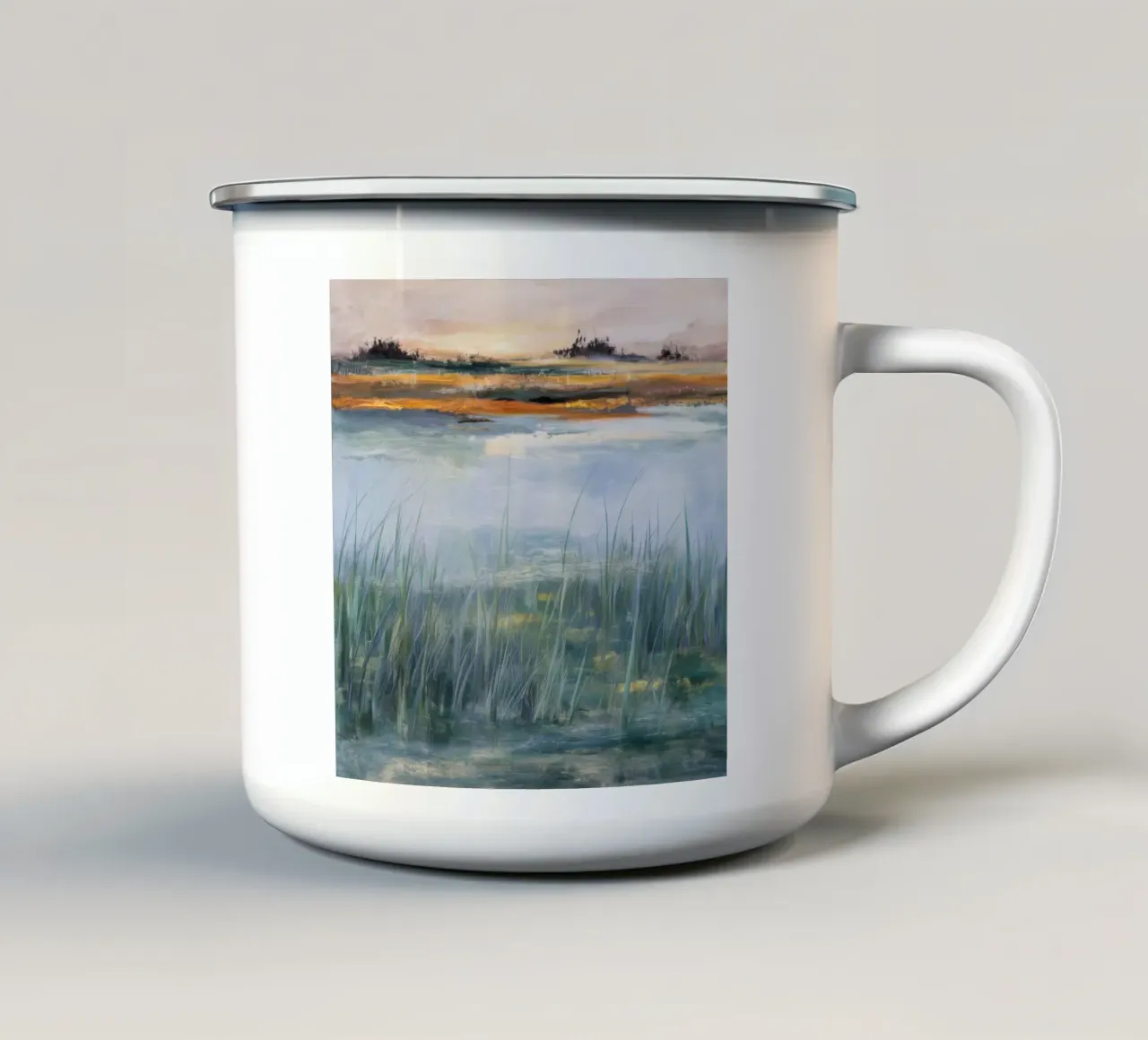 Riflessione sul prato pastorale tazza in smalto da Verve Pigments