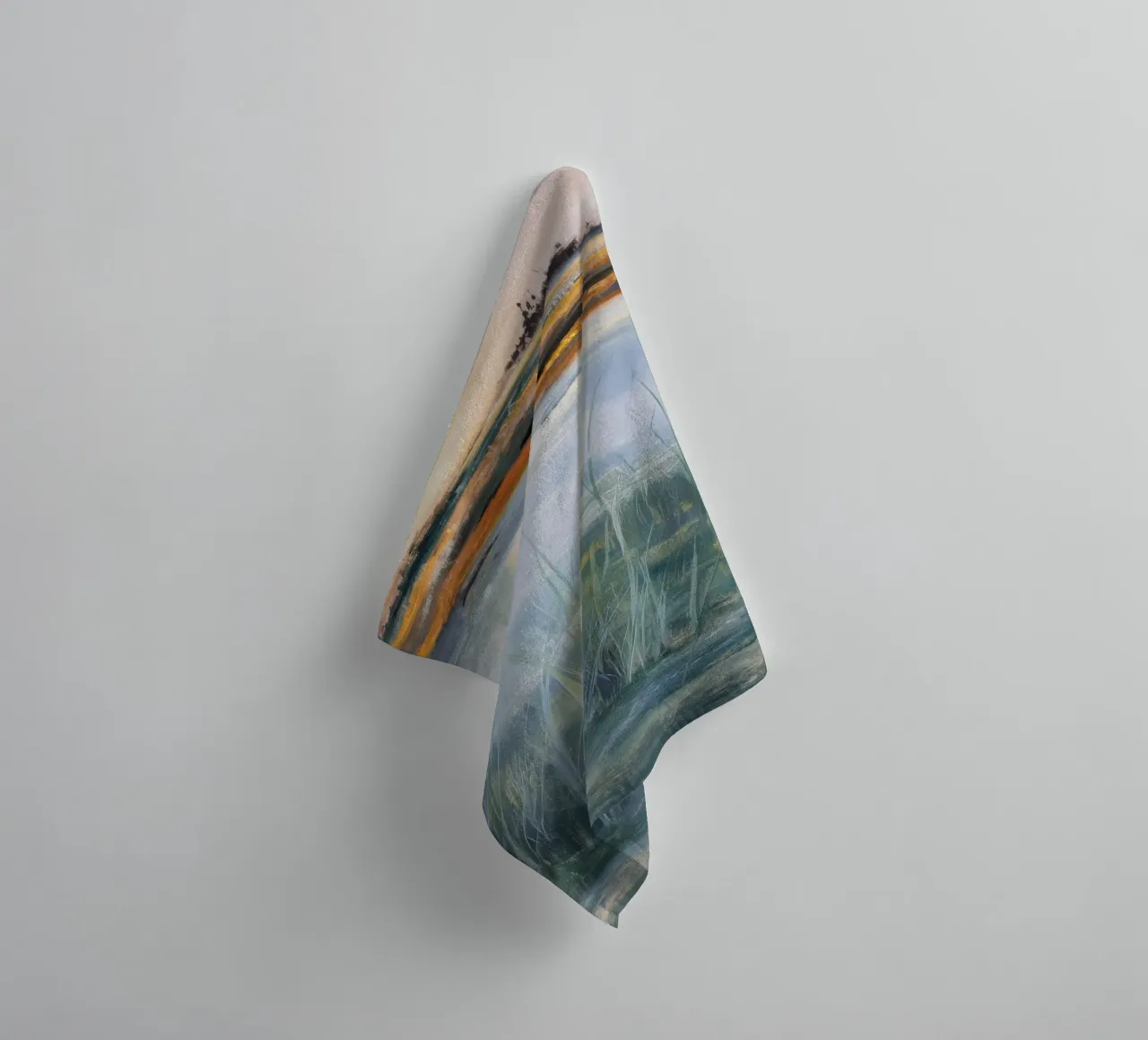 Pastoral Meadow Reflection towel by Verve Pigments