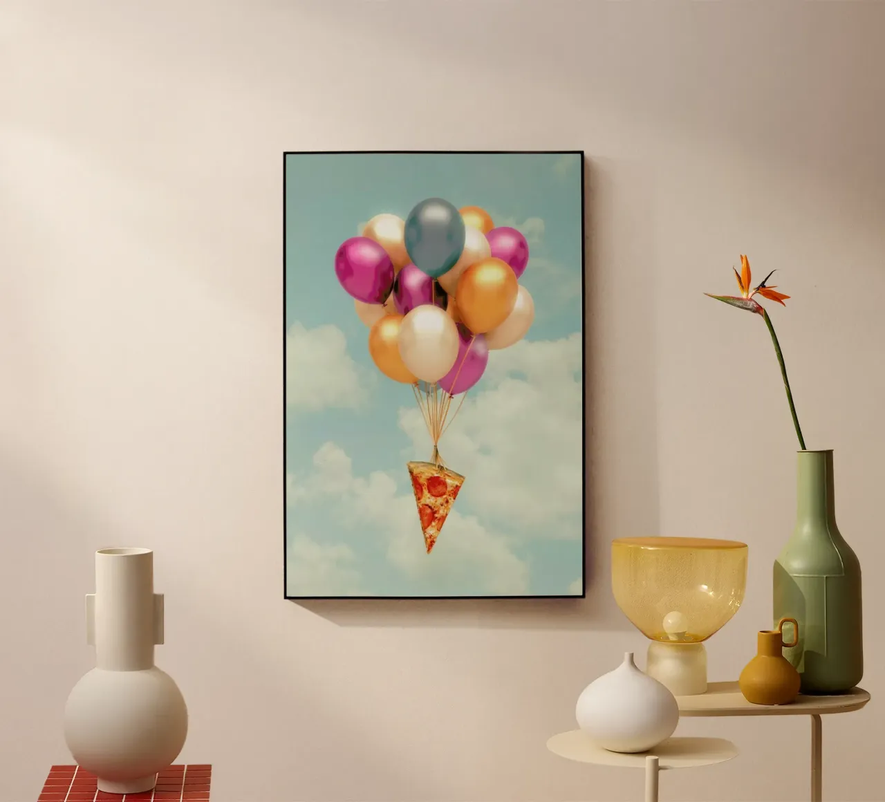 Pizza Balloons plexiglass da Jonas Loose