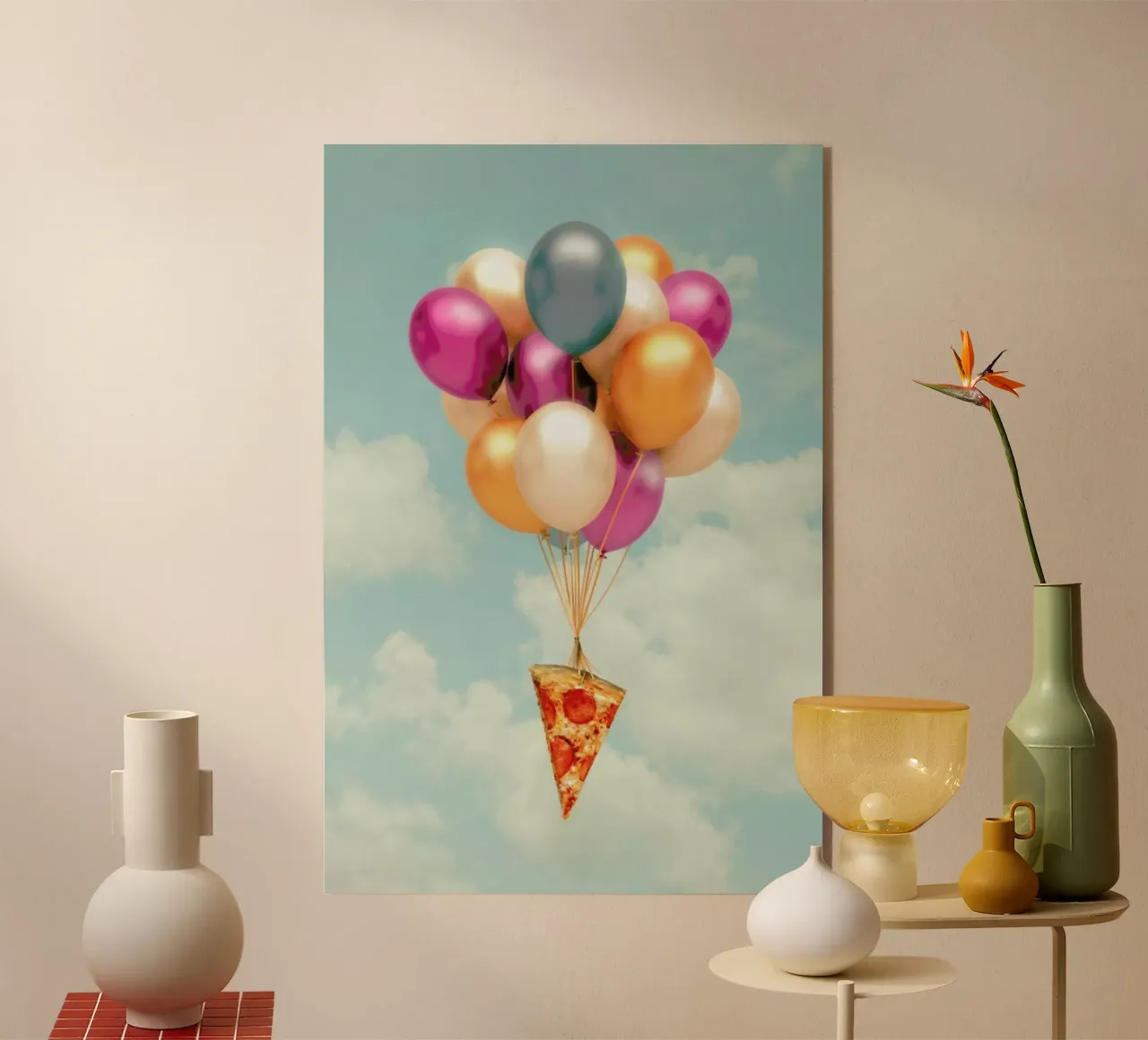 Pizza Balloons plexiglass da Jonas Loose