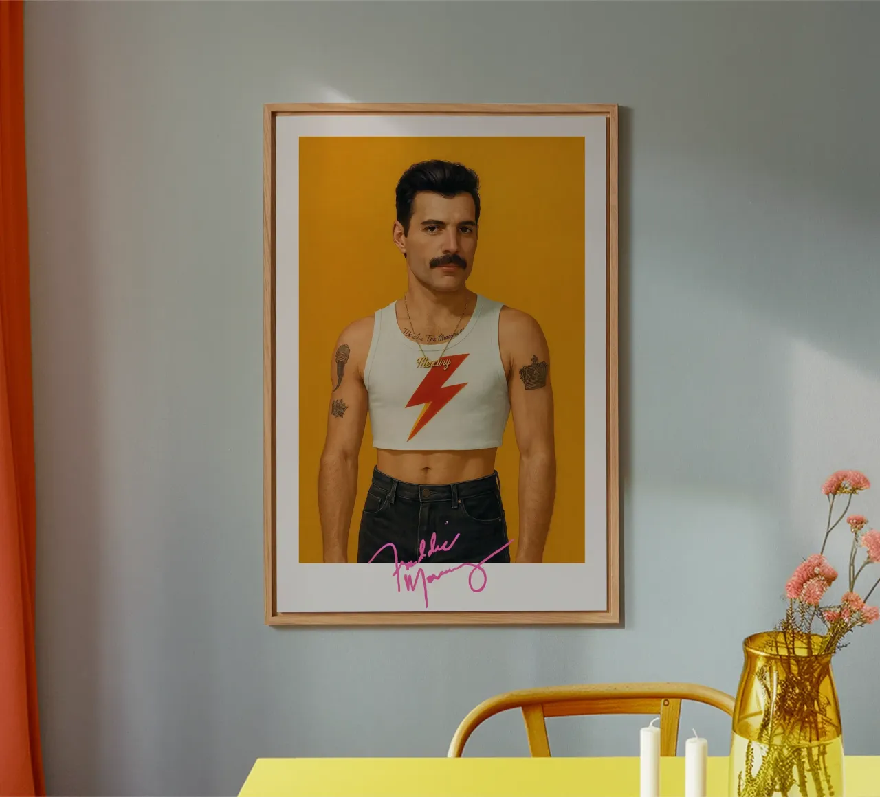 Freddie Mercury – Lightning Icon alluminio dibond da CNTRL
