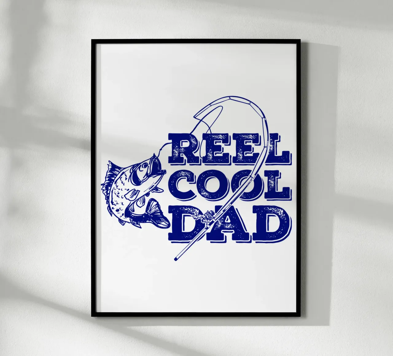 Tipografia Reel Cool Dad Blue poster con telaio in alluminio da EDMPROJECT