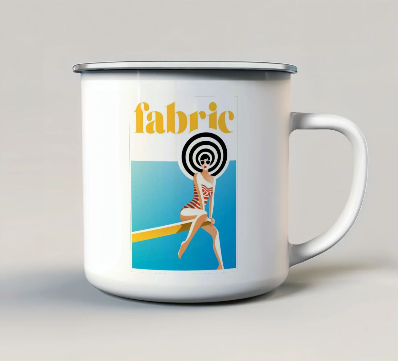 Ilustrazione di tessuti Favre tazza in smalto da ARTVITI