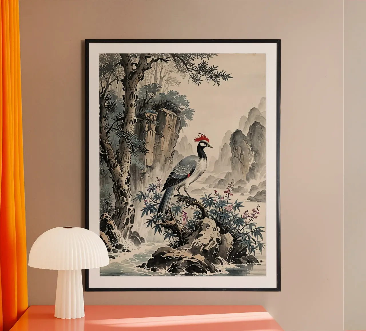 Chinese stork ink painting poster da heaventrain