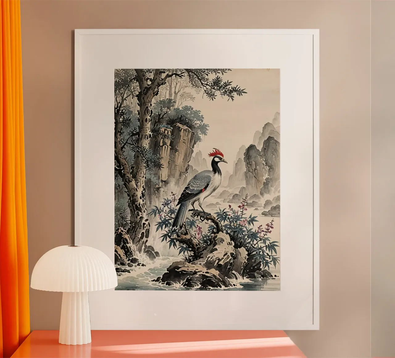 Chinese stork ink painting poster da heaventrain
