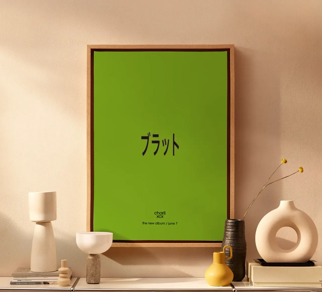 Brat Japanese tela con Cornice a cassetta da Attaboy Dsgn
