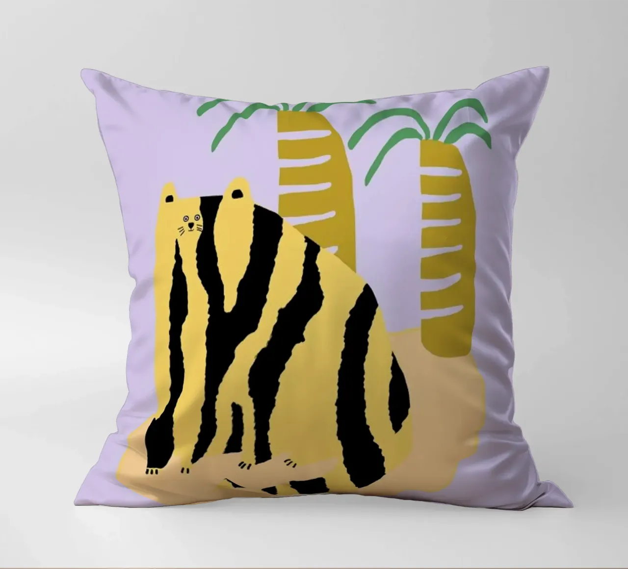 Cat & Palms cuscino da Lora O'Callaghan