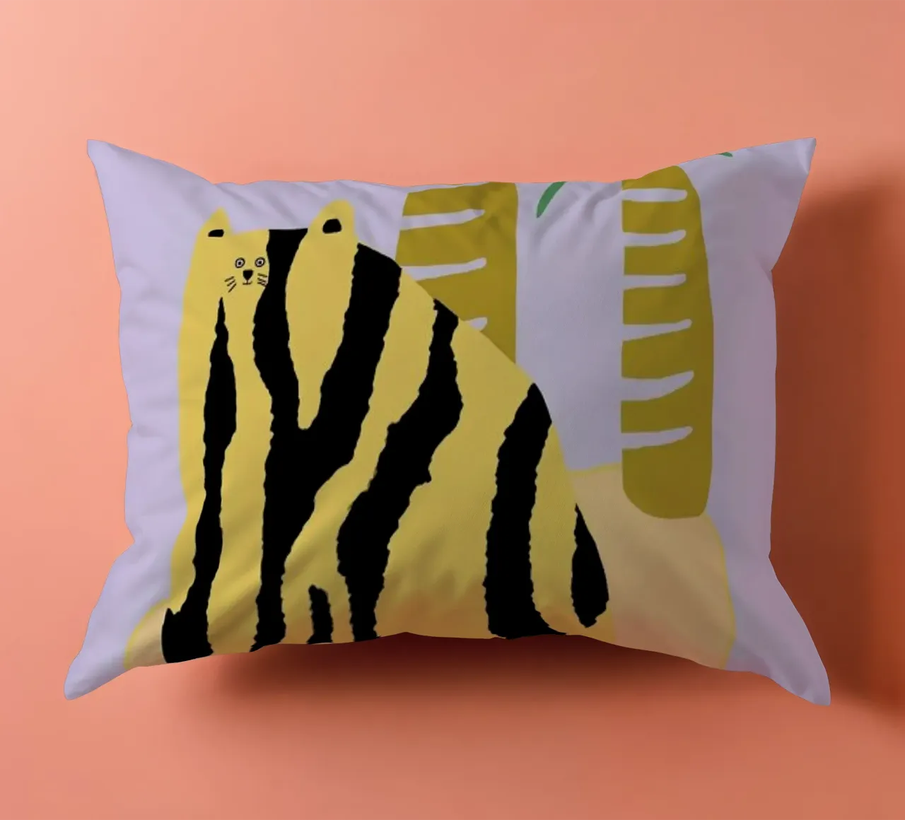 Cat & Palms cuscino da Lora O'Callaghan