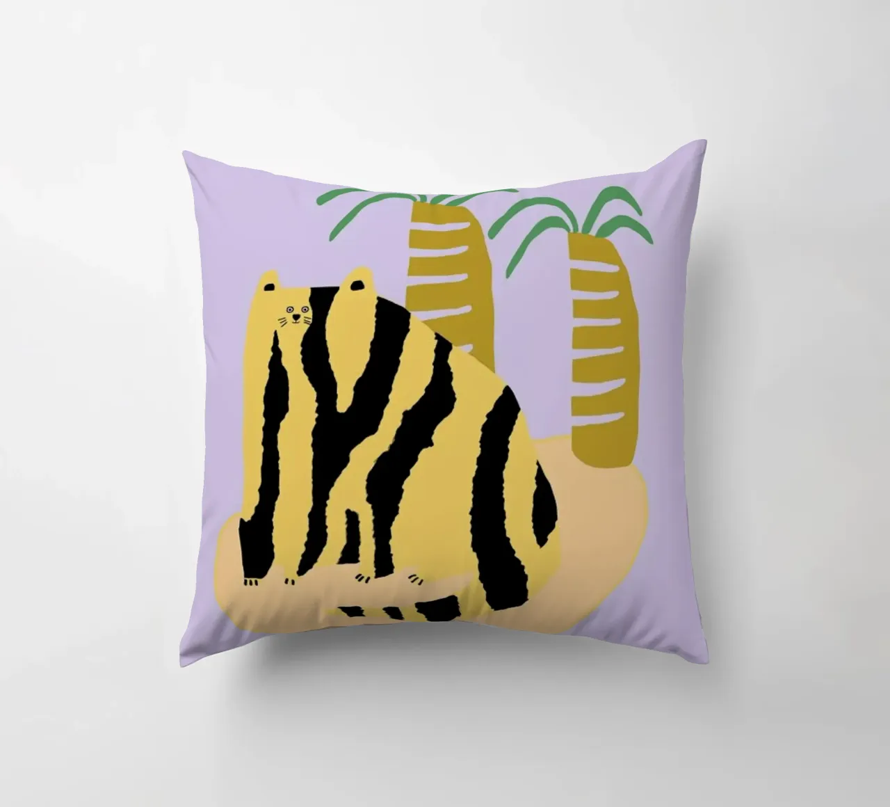 Cat & Palms cuscino da Lora O'Callaghan