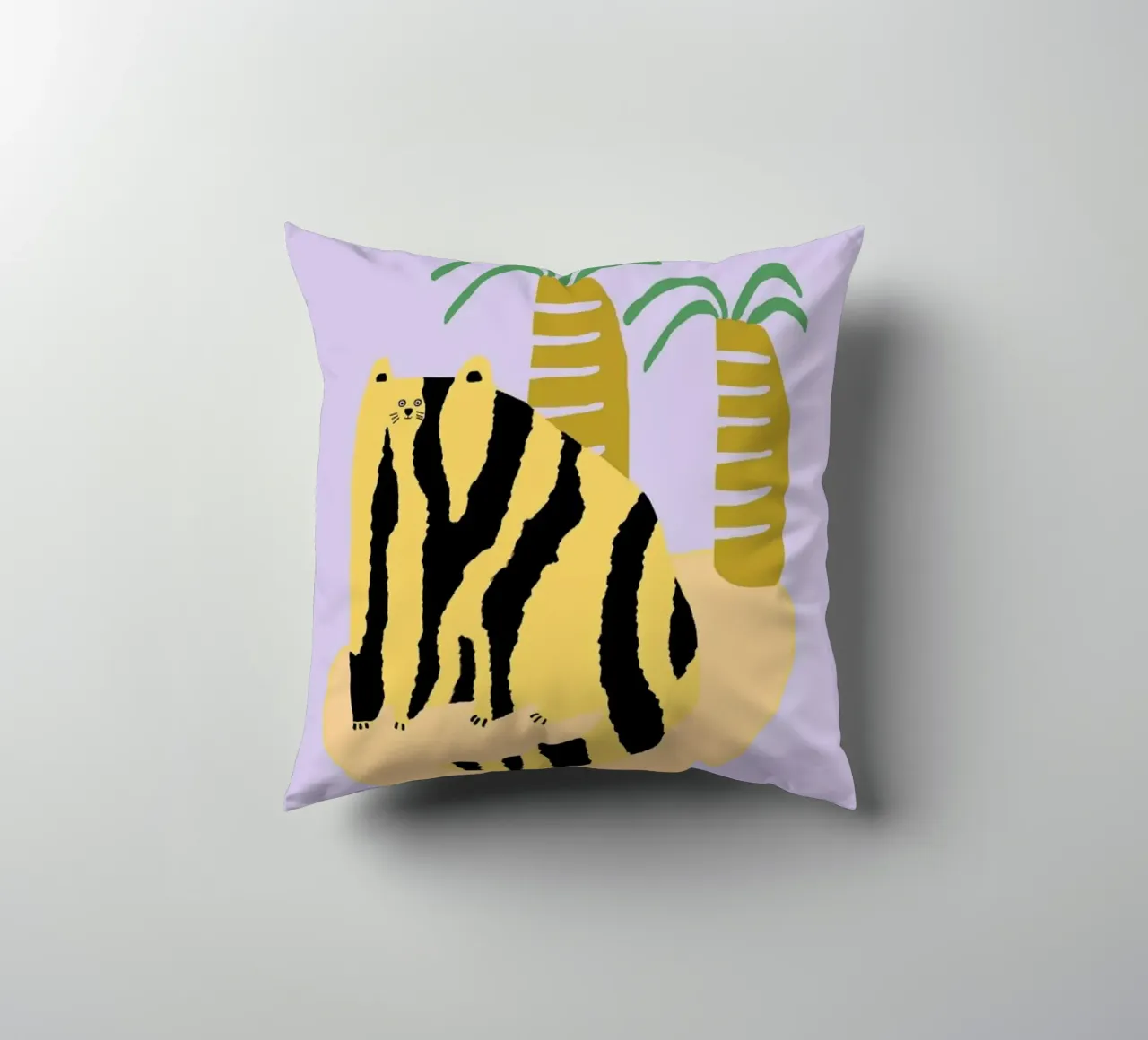 Cat & Palms cuscino da Lora O'Callaghan