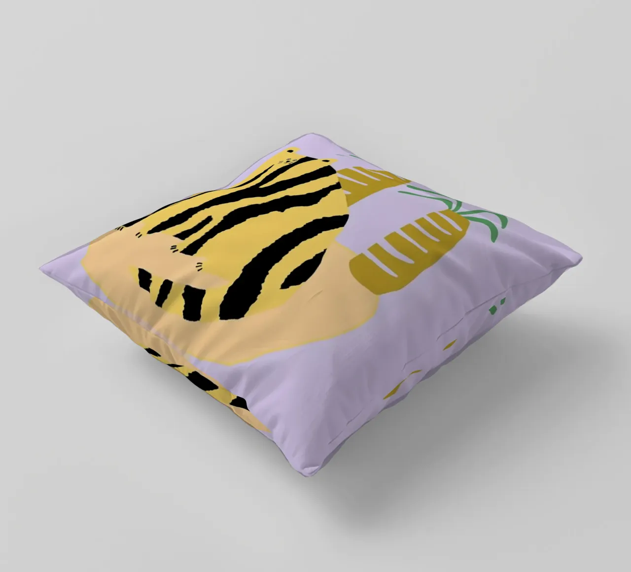 Cat & Palms cuscino da Lora O'Callaghan