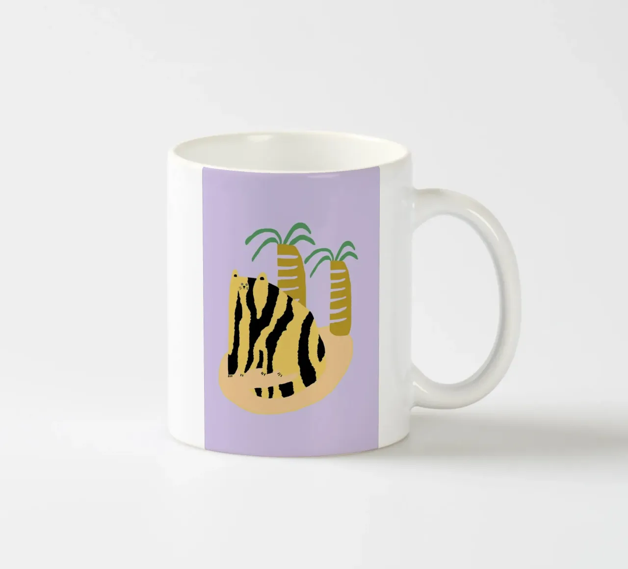 Cat & Palms tazza in ceramica da Lora O'Callaghan