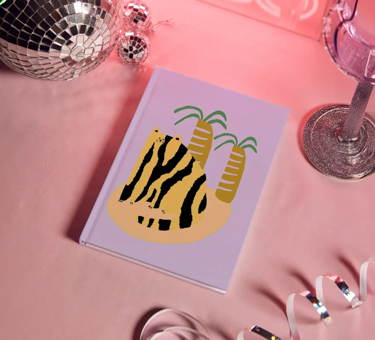 Cat & Palms notebook by Lora O'Callaghan