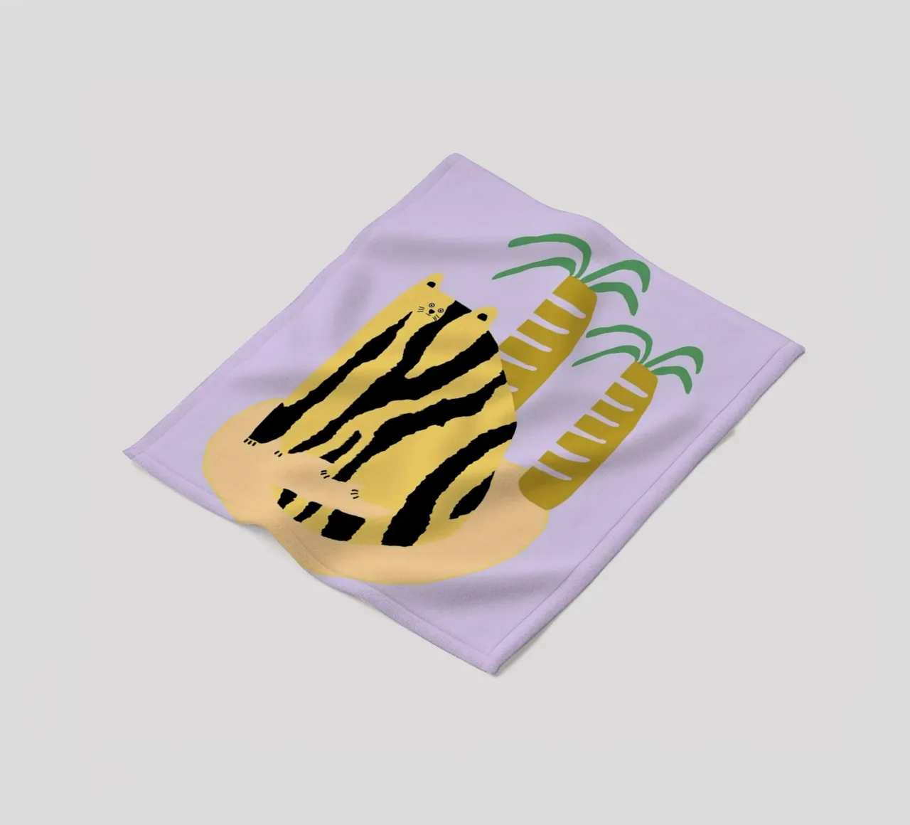 Cat & Palms coperta in pile da Lora O'Callaghan