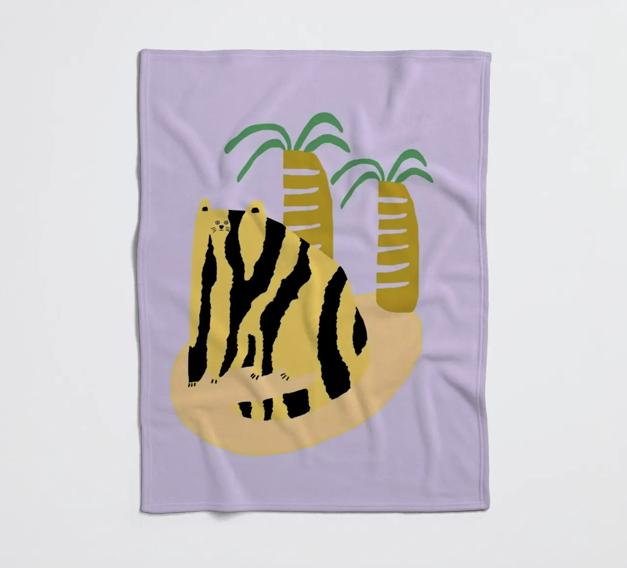Cat & Palms coperta in pile da Lora O'Callaghan
