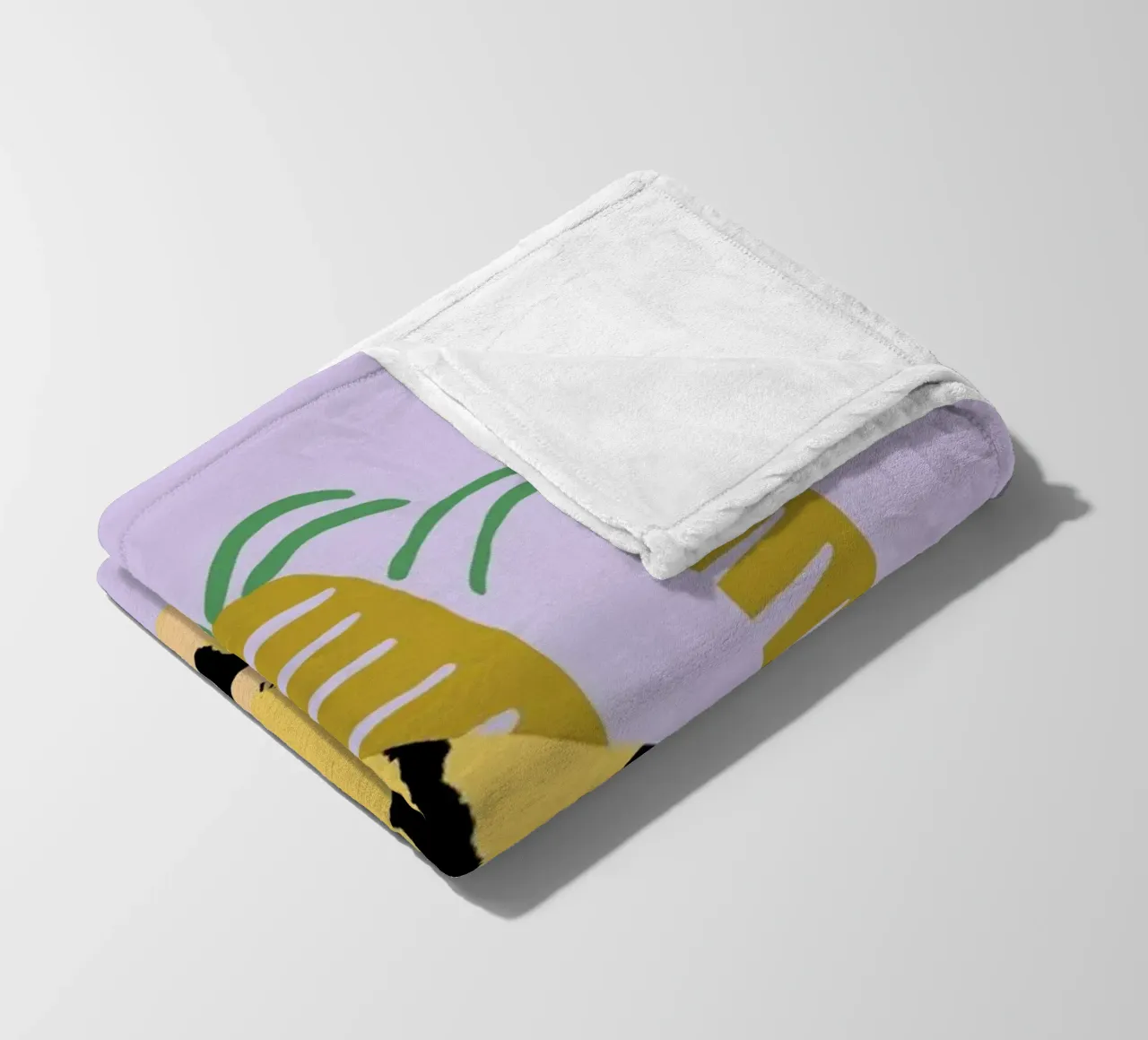 Cat & Palms coperta in pile da Lora O'Callaghan