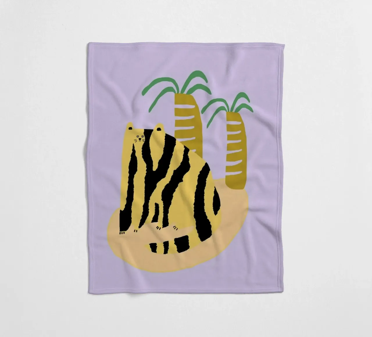 Cat & Palms coperta in pile da Lora O'Callaghan