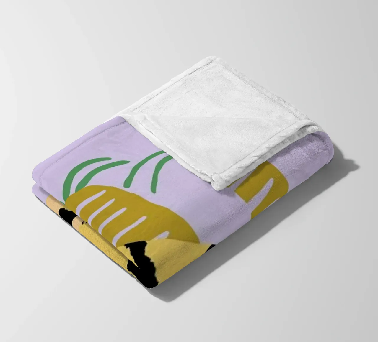 Cat & Palms coperta in pile da Lora O'Callaghan