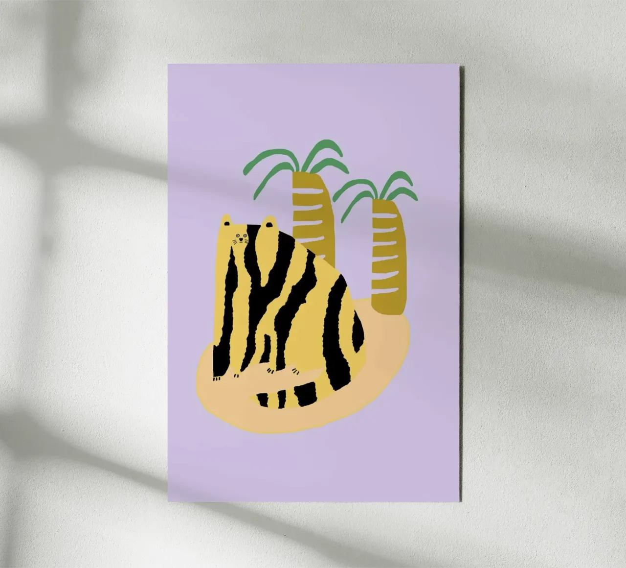 Cat & Palms alluminio dibond da Lora O'Callaghan