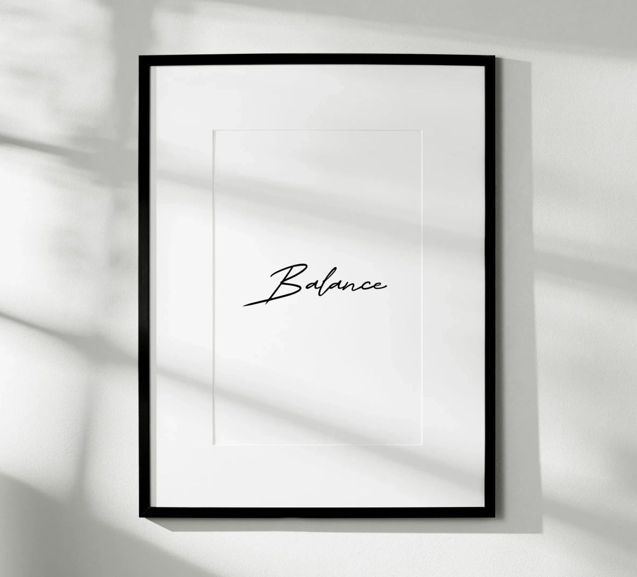 Balance Handschrift minimalistisch Poster von Typo Designs