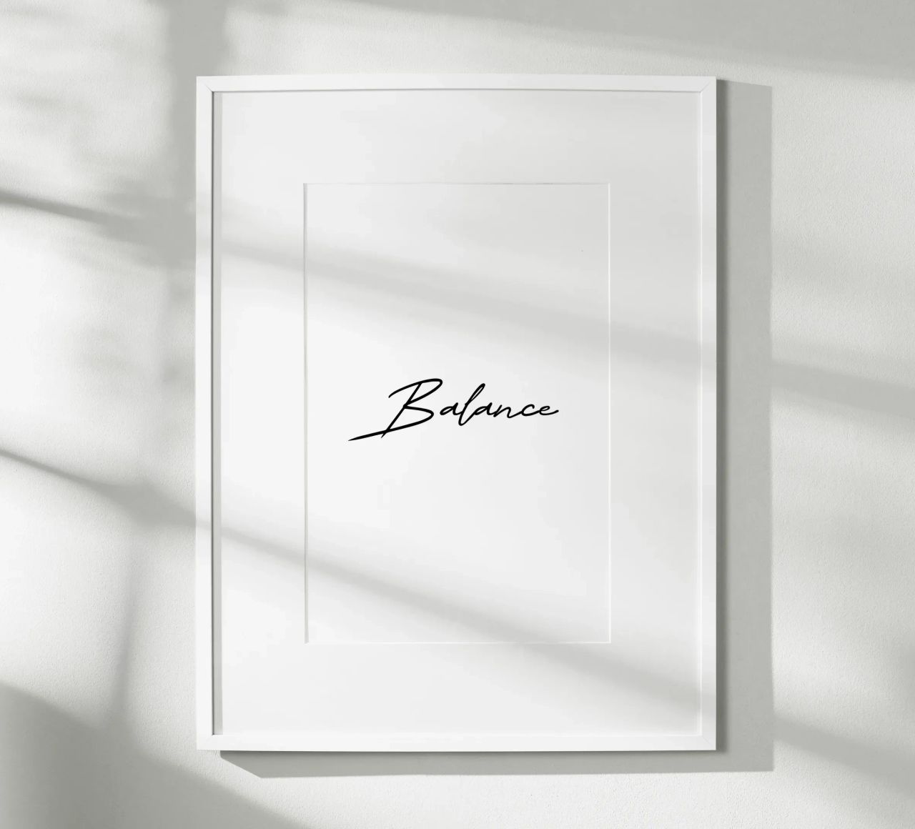 Balance Handschrift minimalistisch Poster von Typo Designs